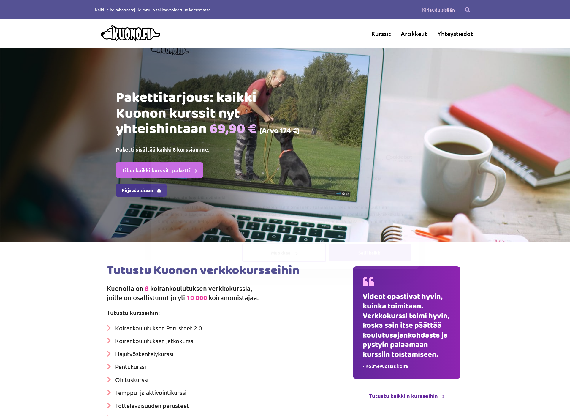 Screenshot for kuono.fi
