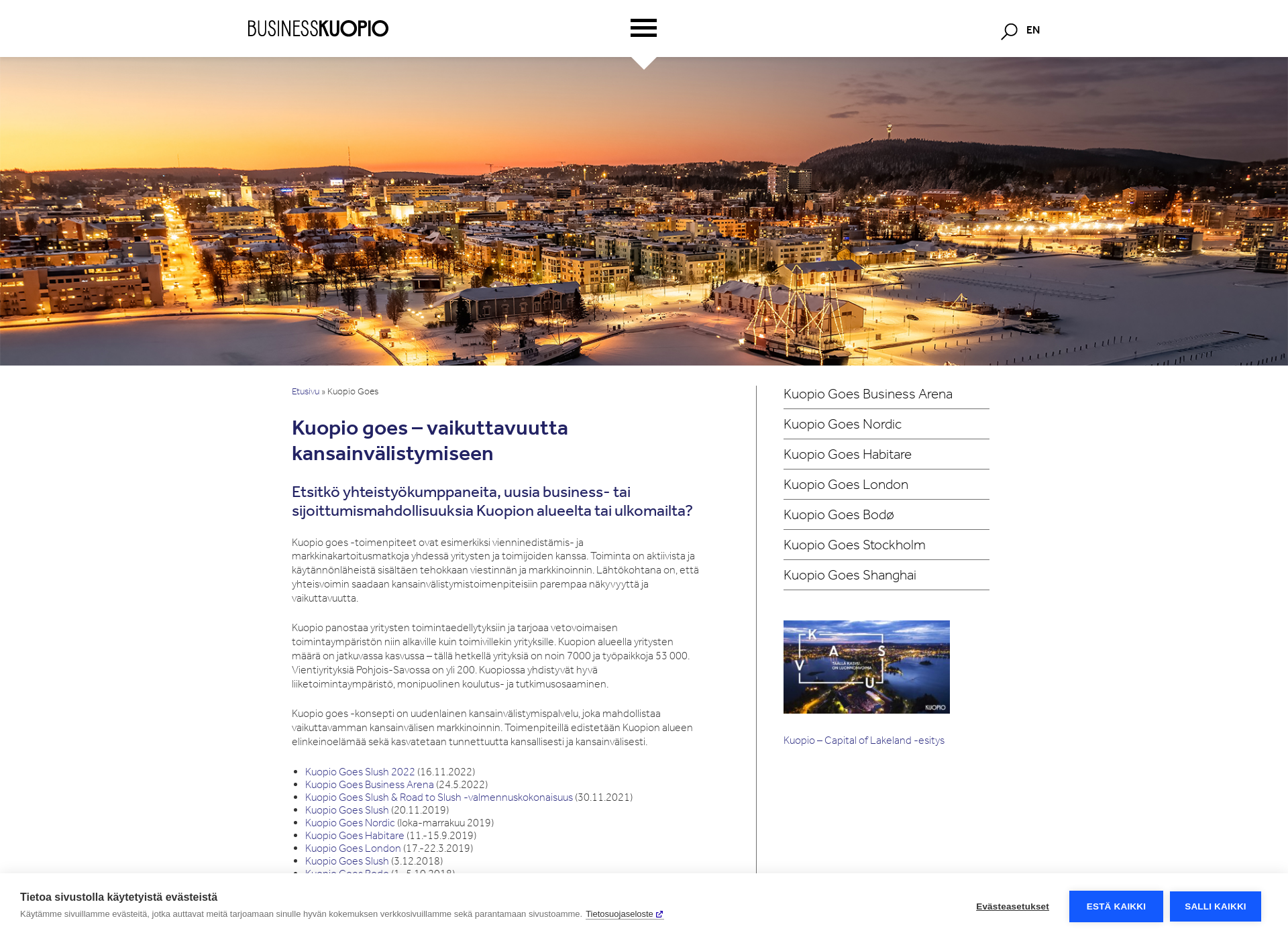 Screenshot for kuopiogoes.fi