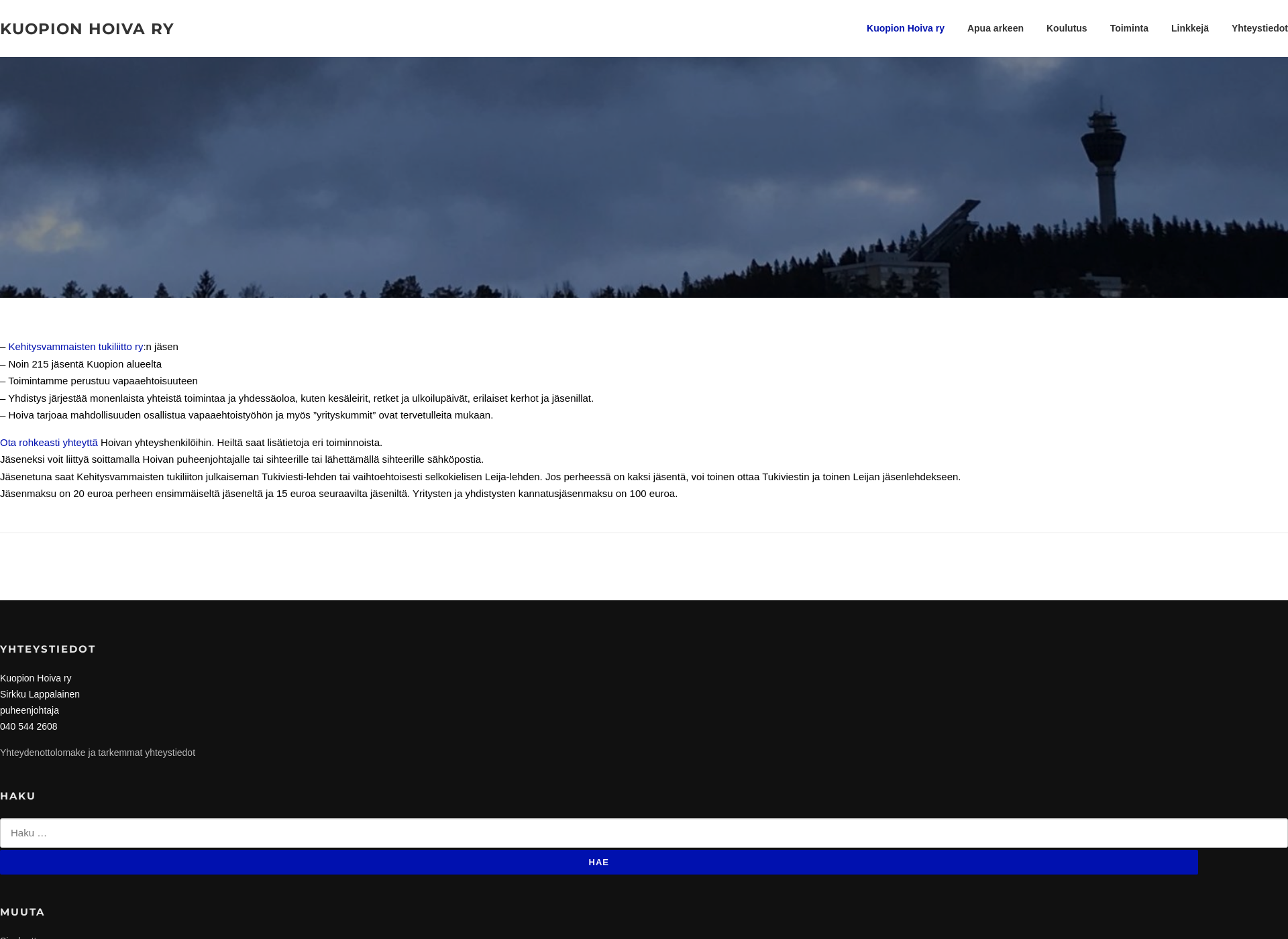 Screenshot for kuopionhoiva.fi