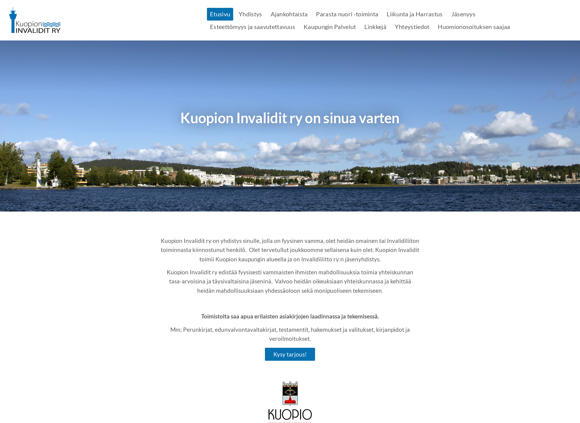 Screenshot for kuopioninvalidit.fi
