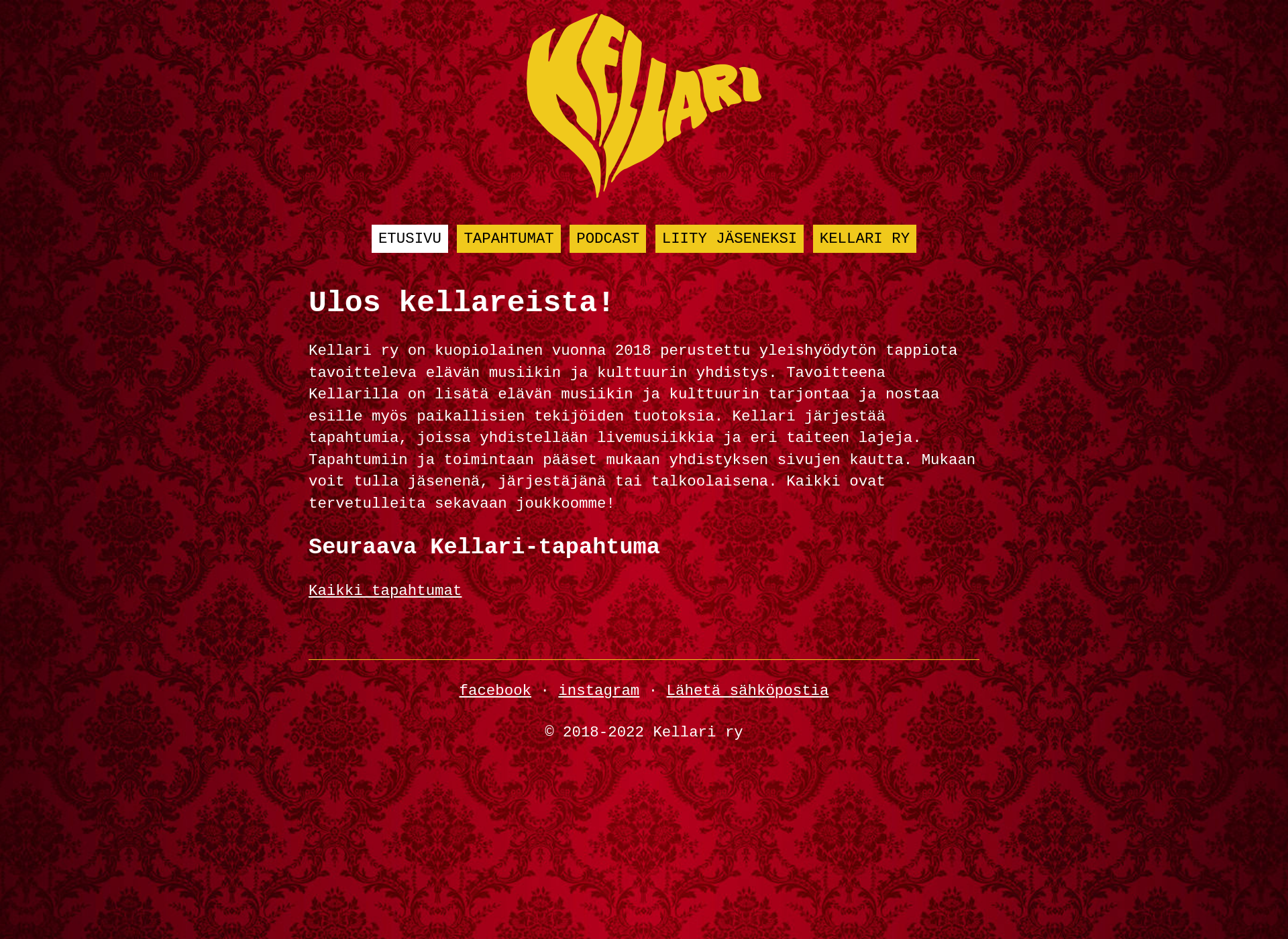 Screenshot for kuopionkellari.fi