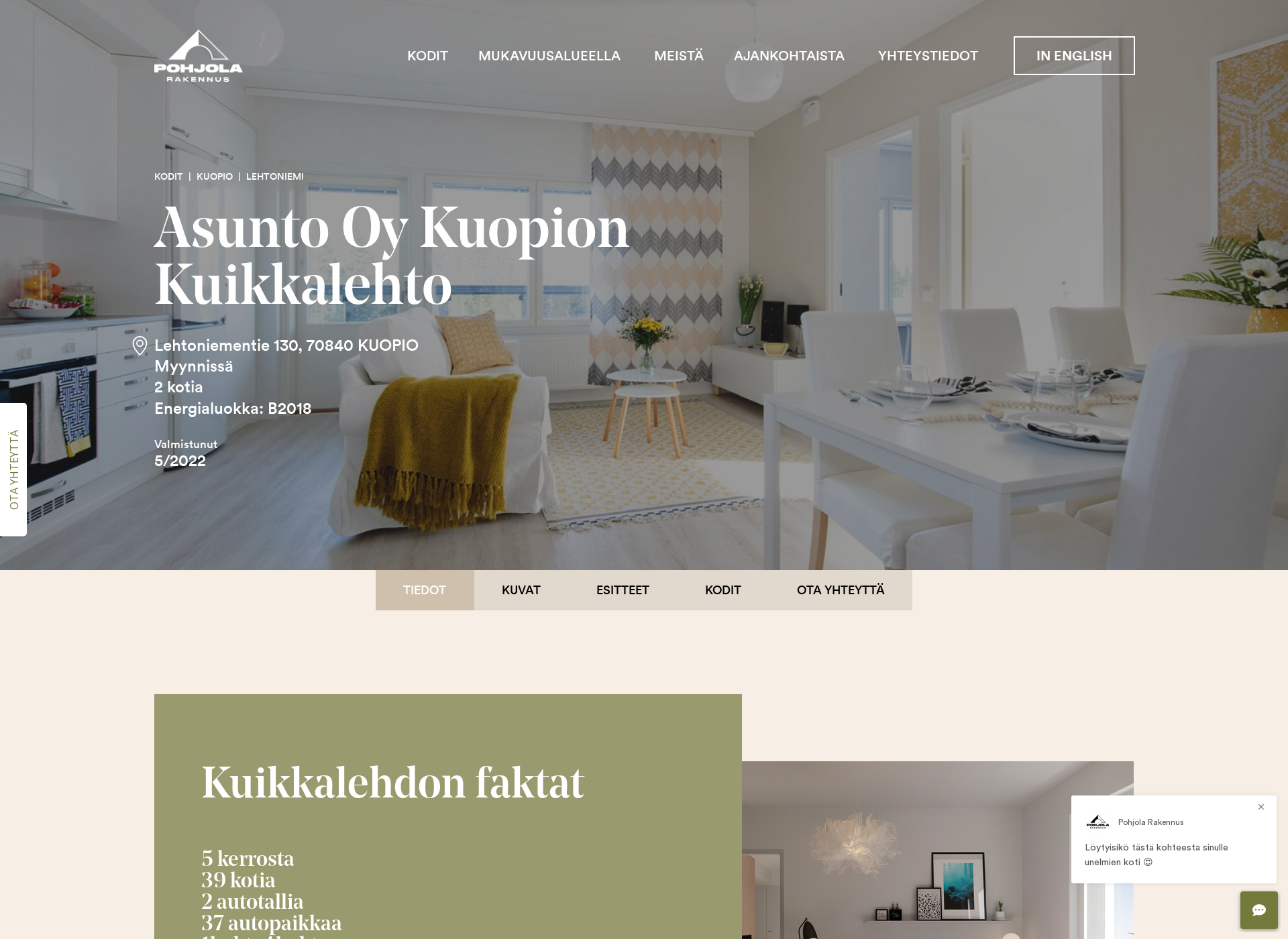 Screenshot for kuopionkuikkalehto.fi