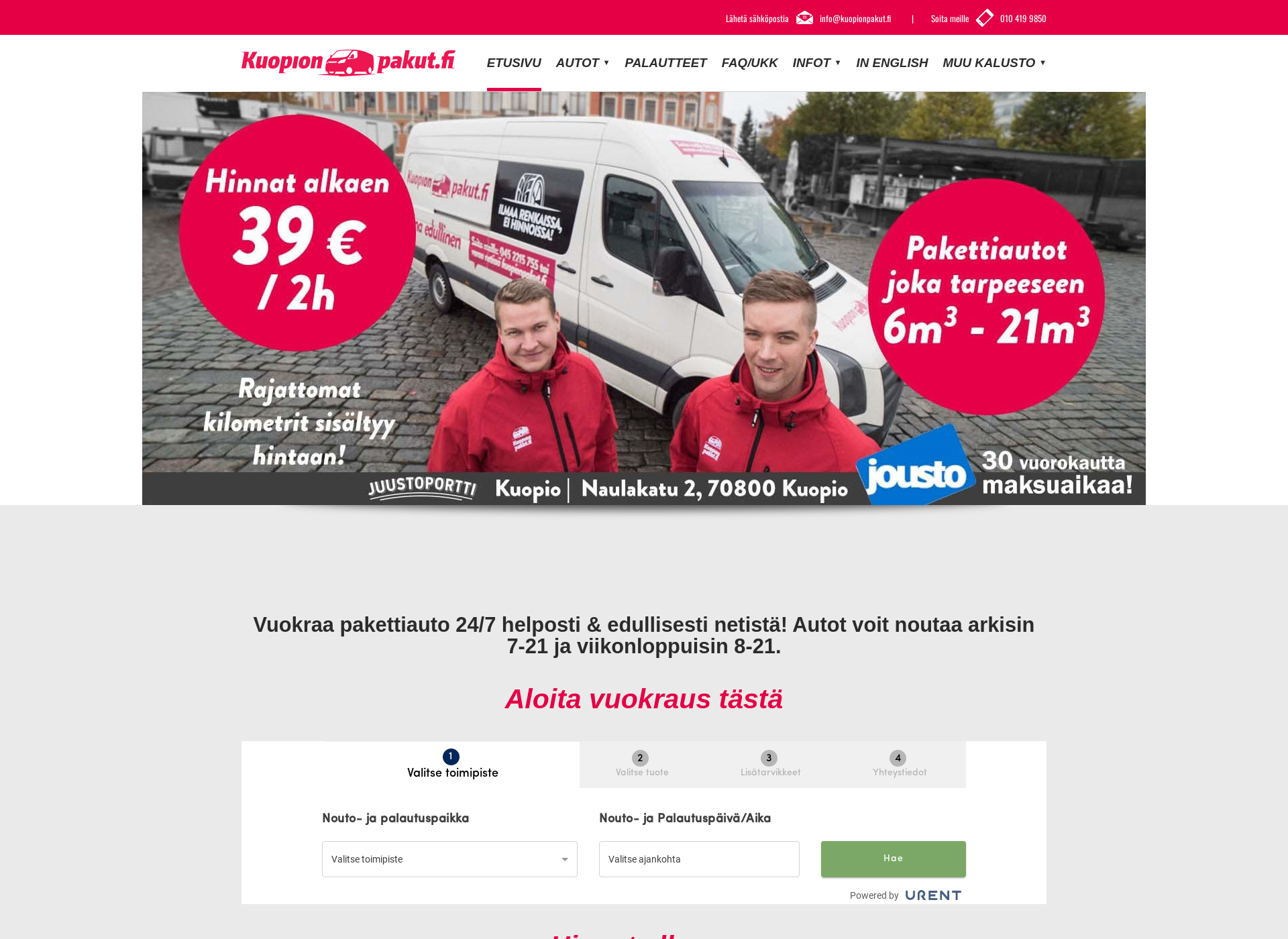 Screenshot for kuopionpakut.fi