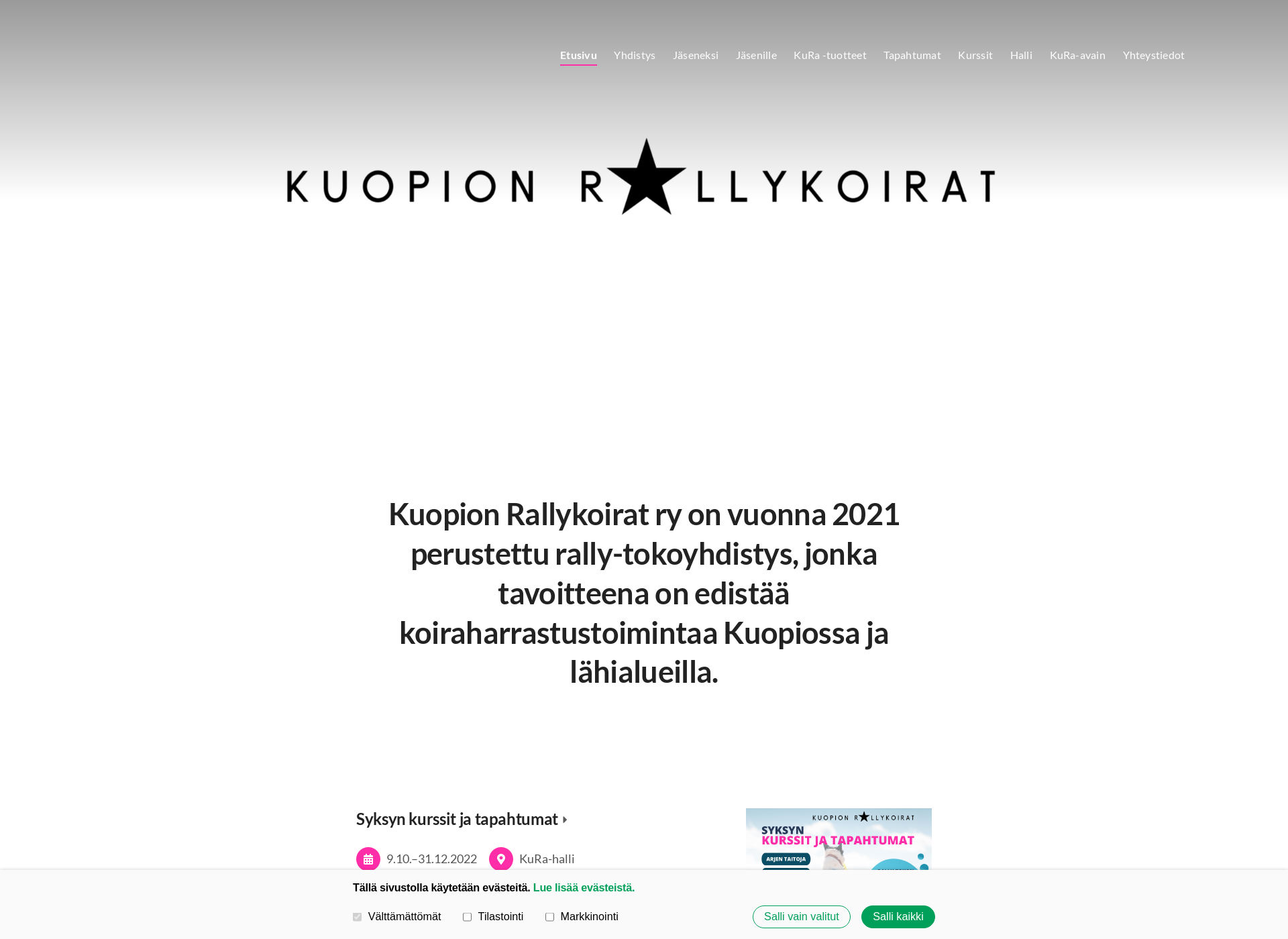Screenshot for kuopionrallykoirat.fi