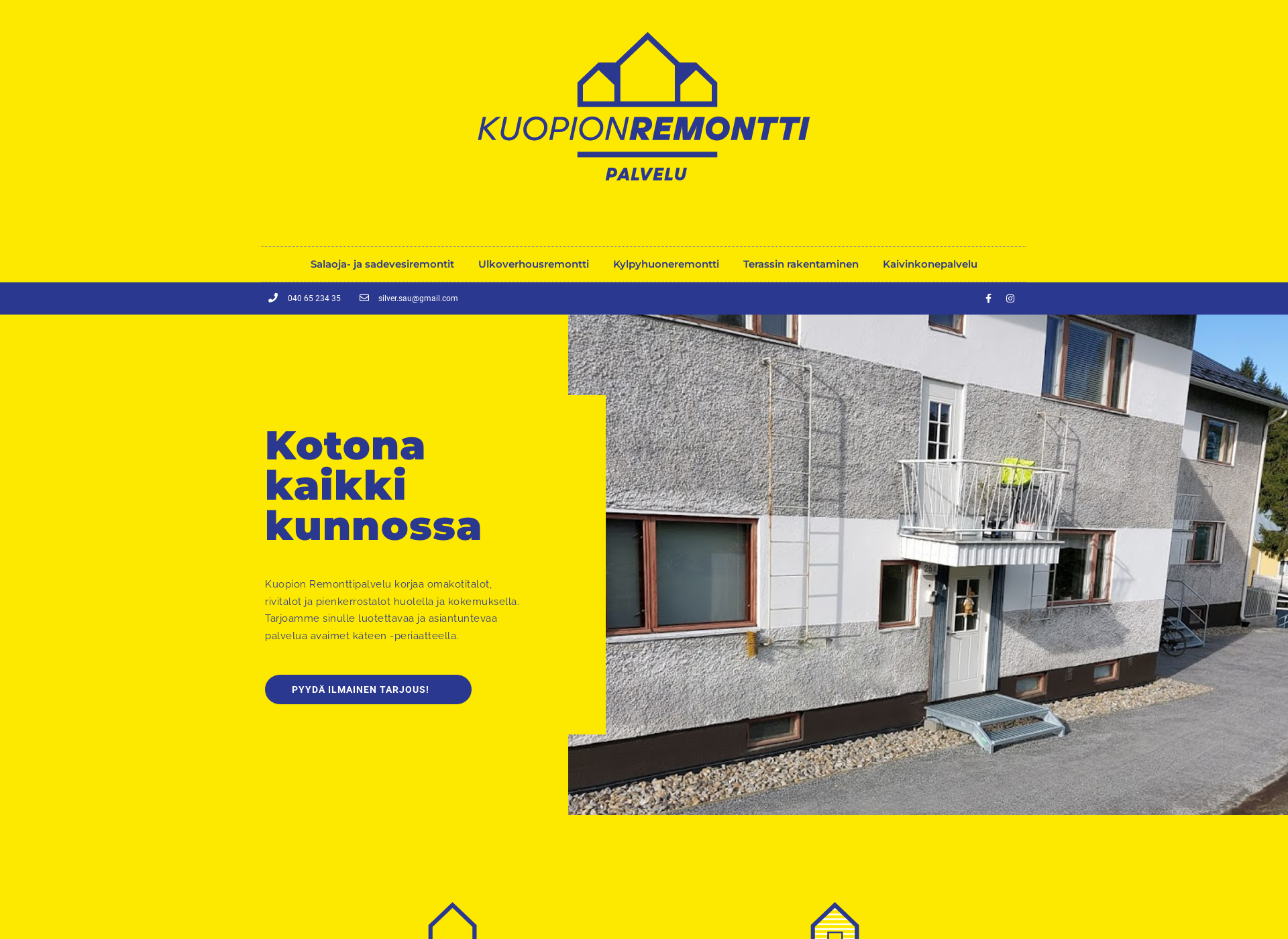 Screenshot for kuopionremonttipalvelu.fi