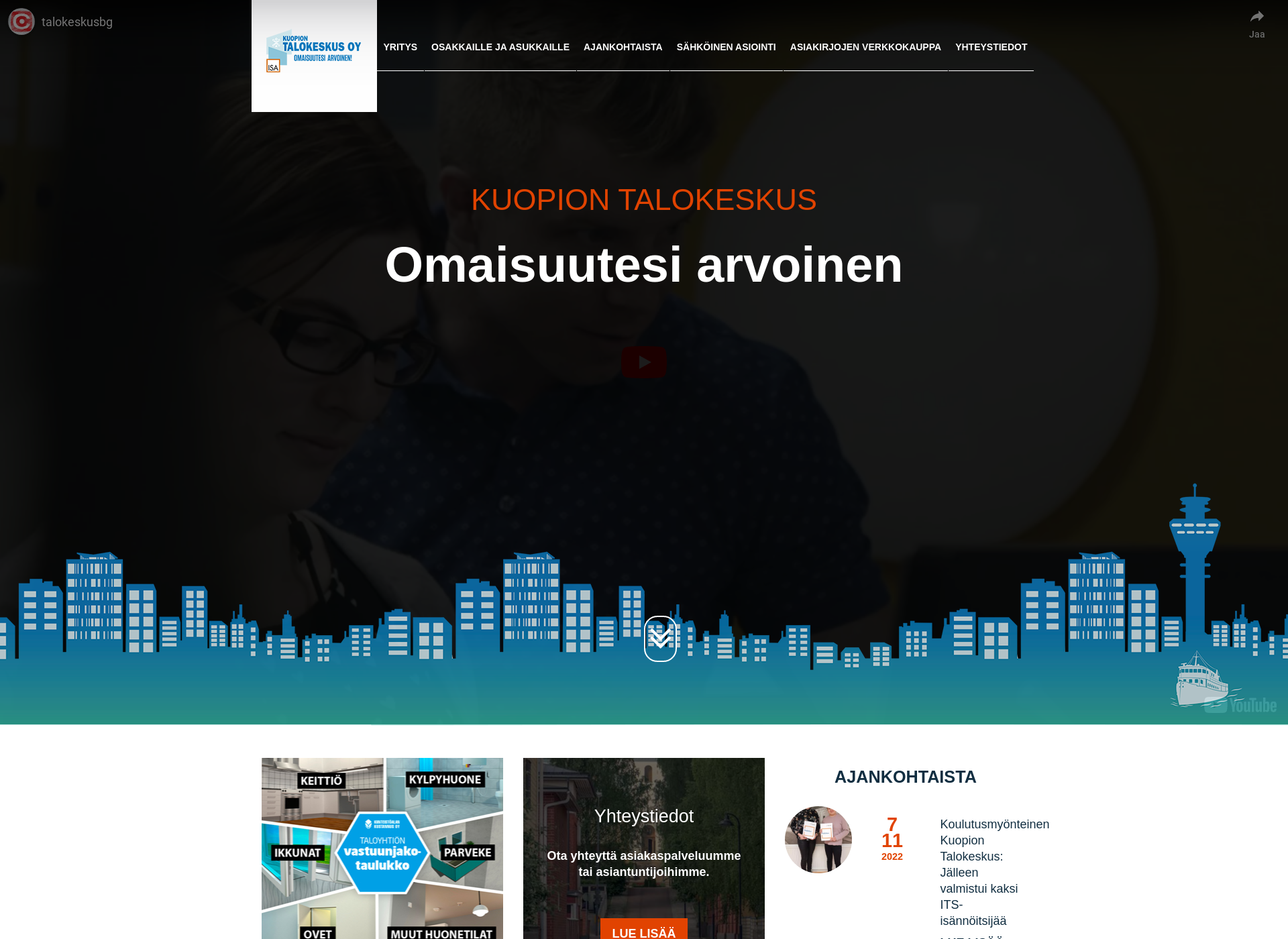 Screenshot for kuopiontalokeskus.fi