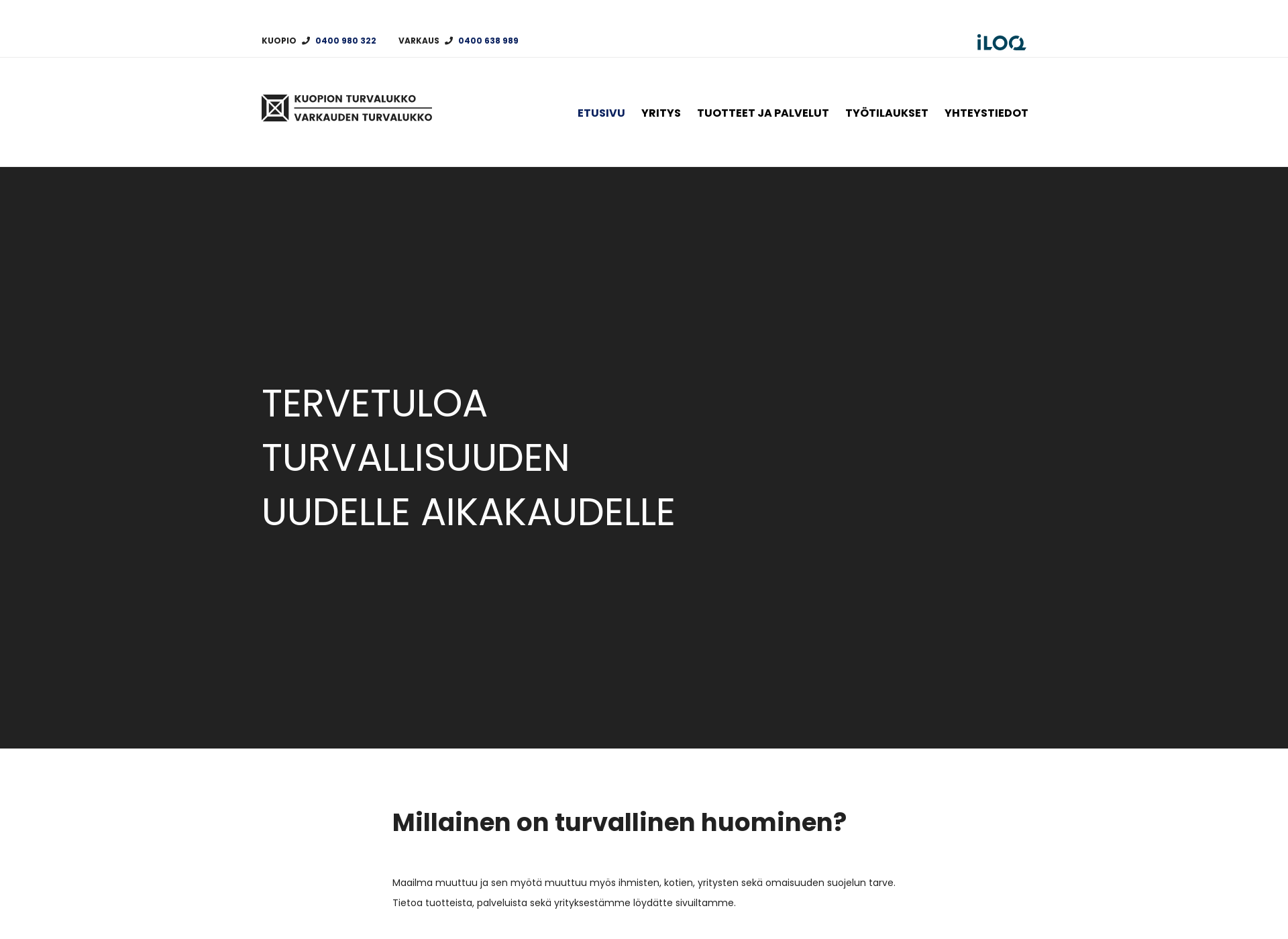 Screenshot for kuopionturvalukko.fi