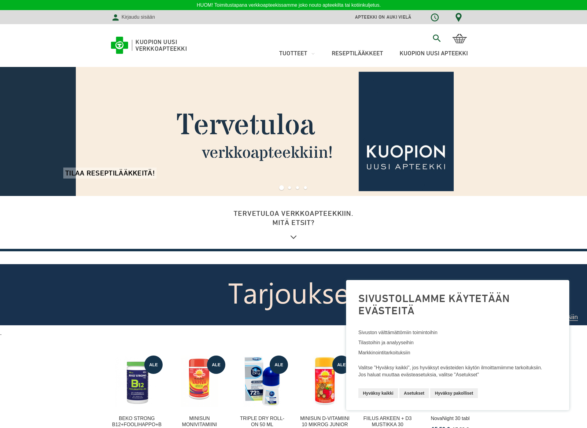 Screenshot for kuopionuusiverkkoapteekki.fi