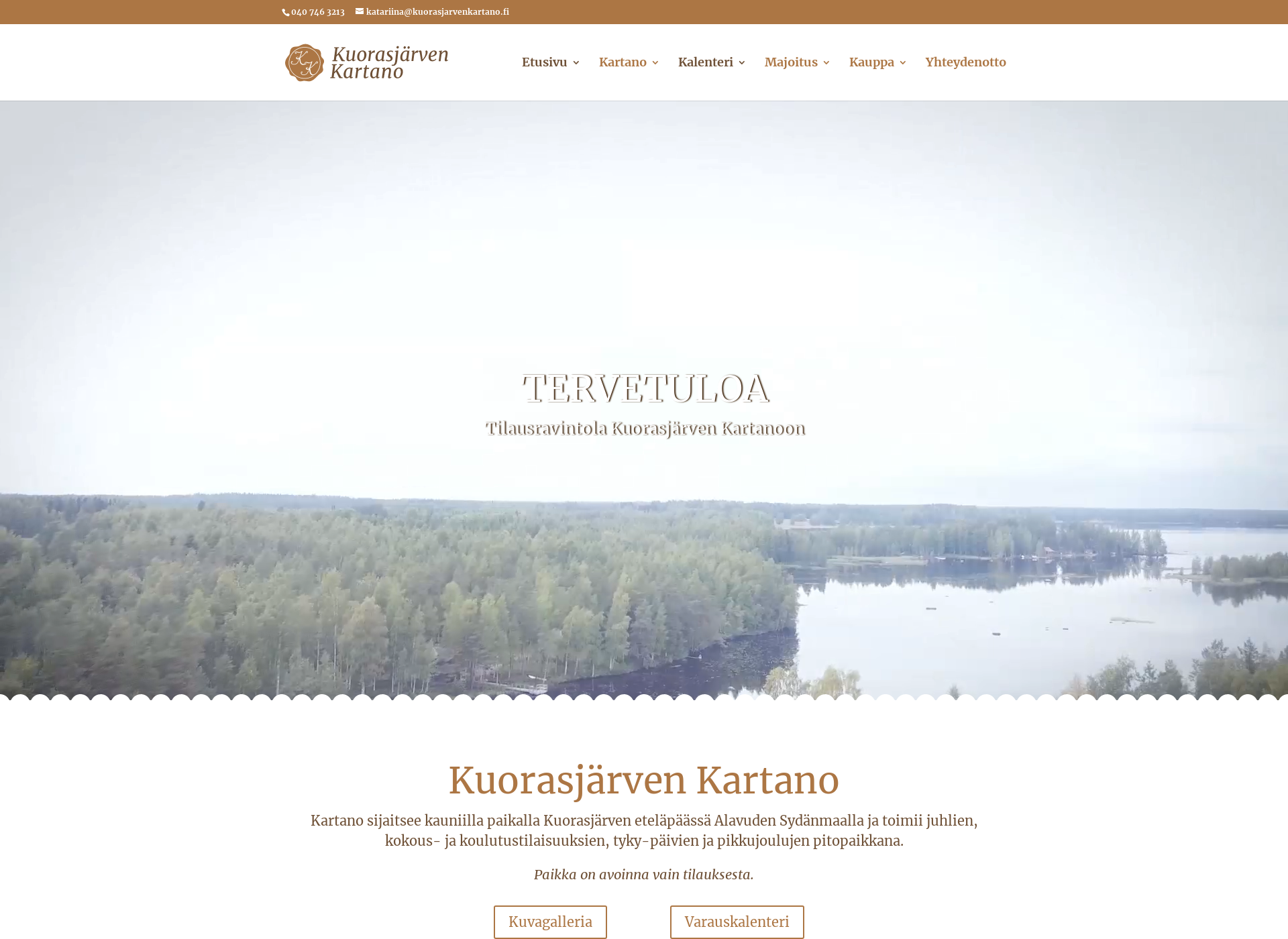 Screenshot for kuorasjarvenkartano.fi