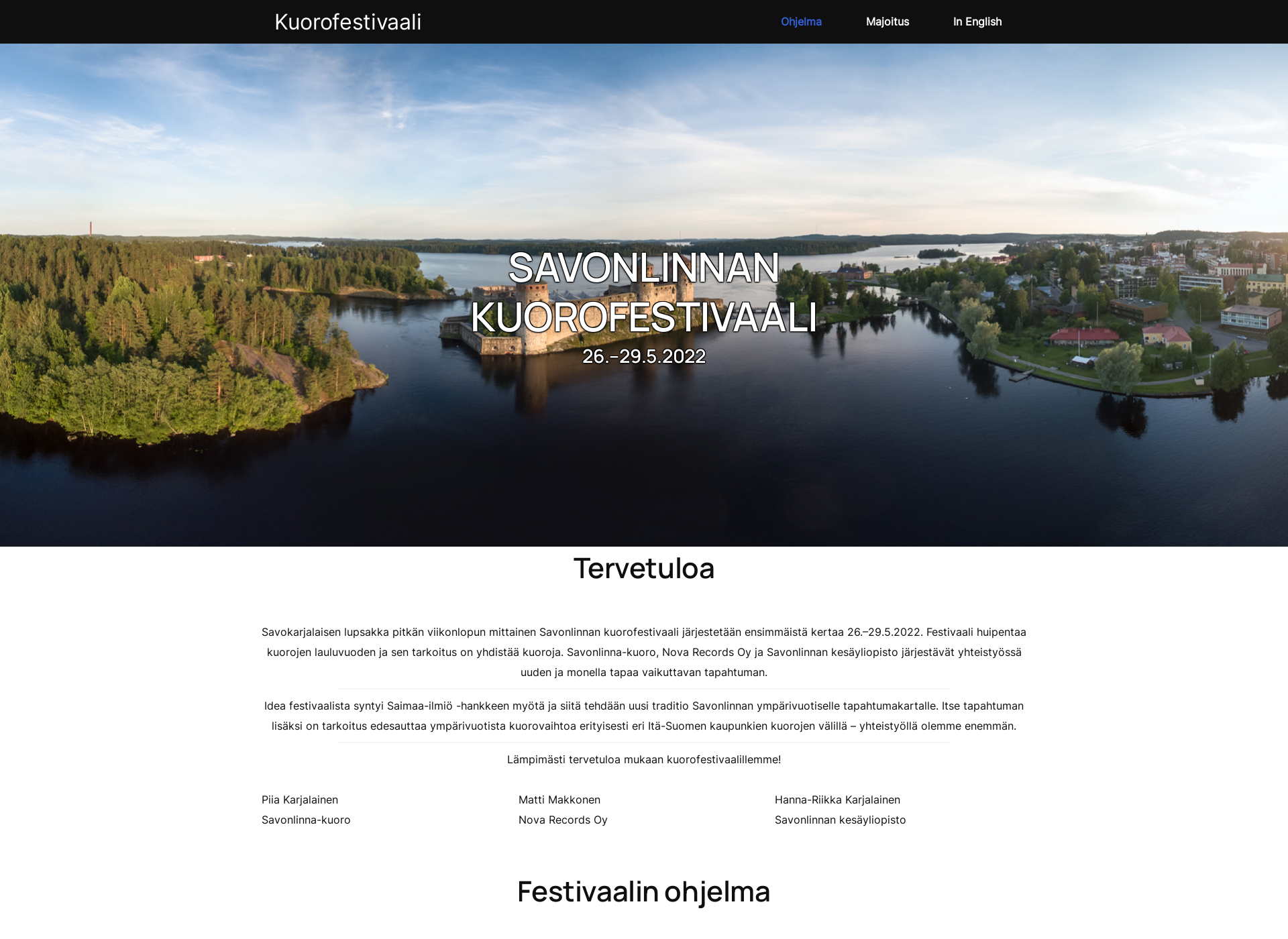Screenshot for kuorofestivaali.fi