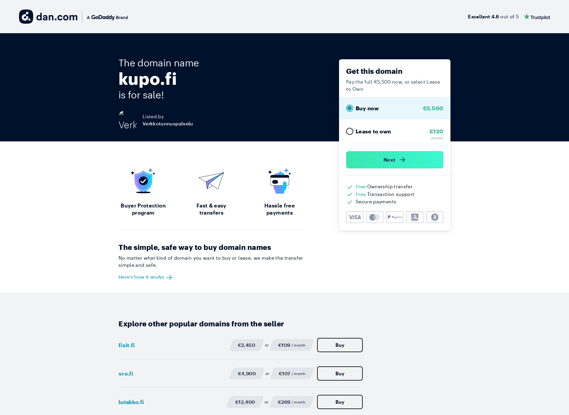 Screenshot for kupo.fi