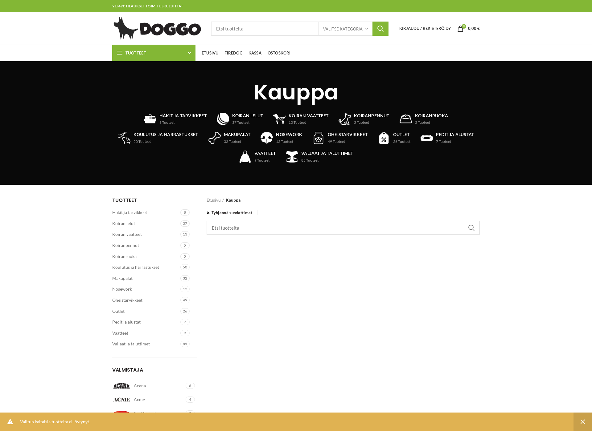 Screenshot for kurgo.fi