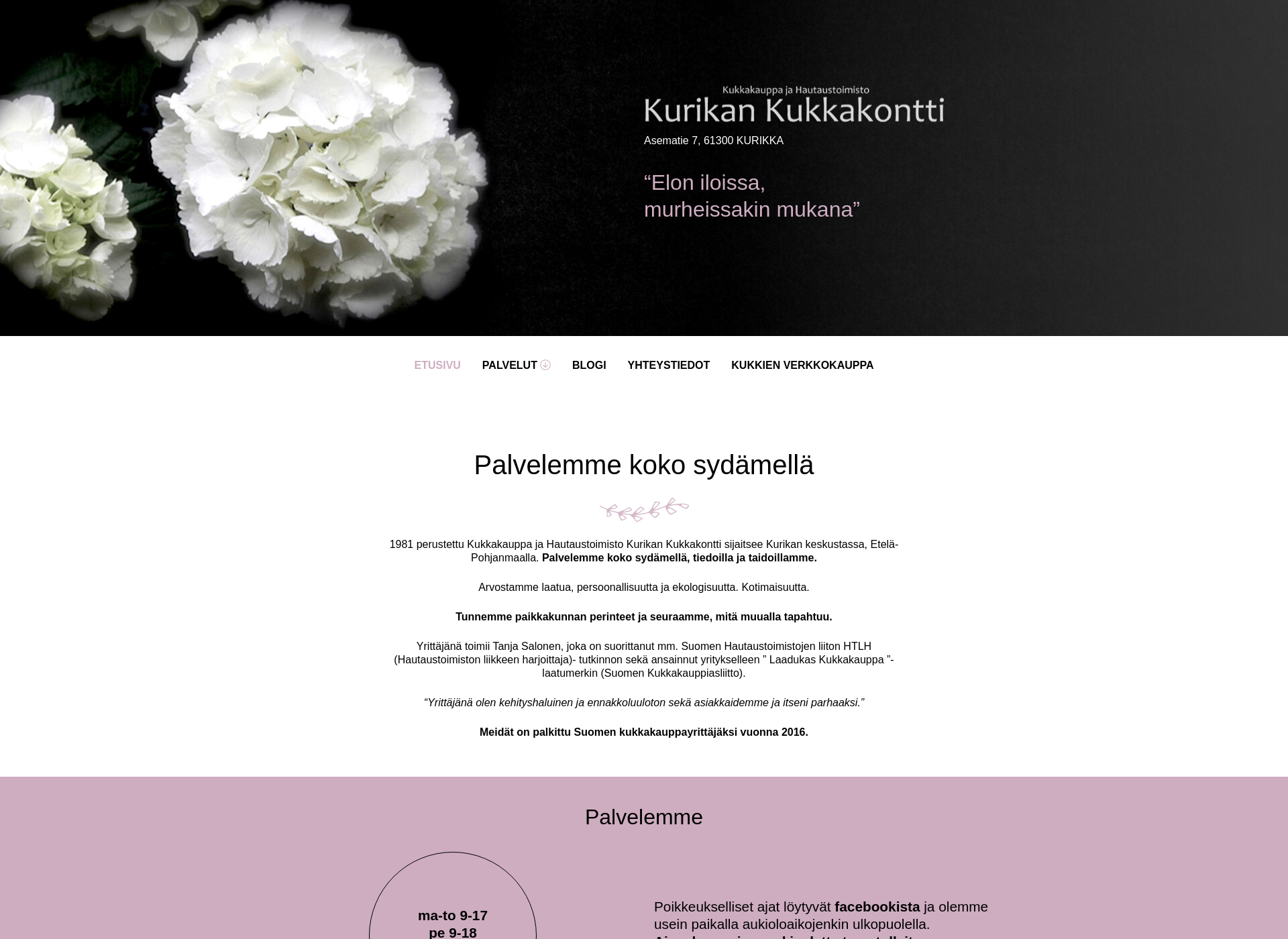 Skärmdump för kurikankukkakontti.fi