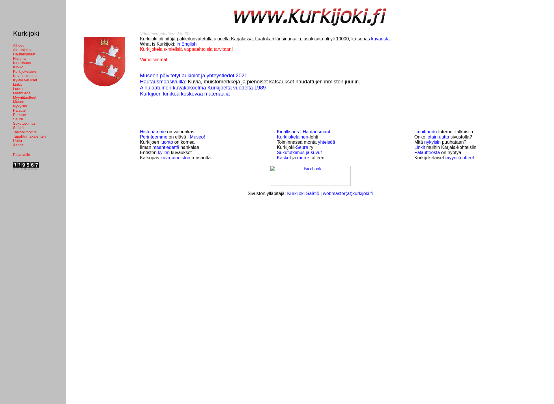 Screenshot for kurkijoki.fi