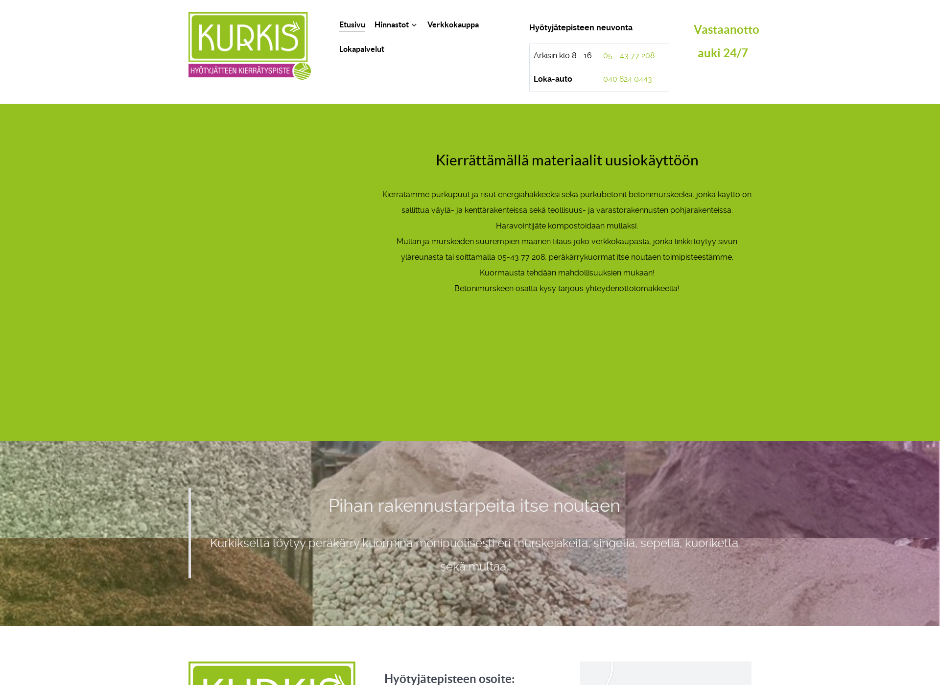 Screenshot for kurkis.fi