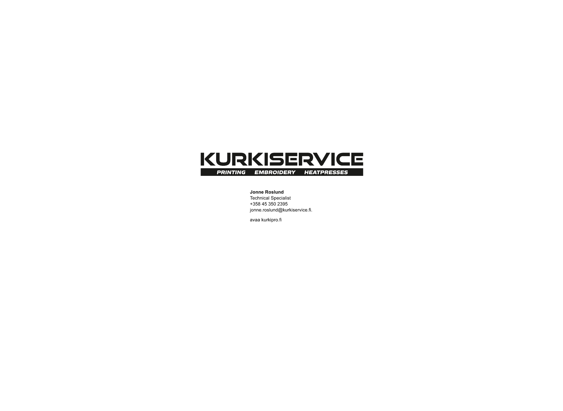 Skärmdump för kurkiservice.fi