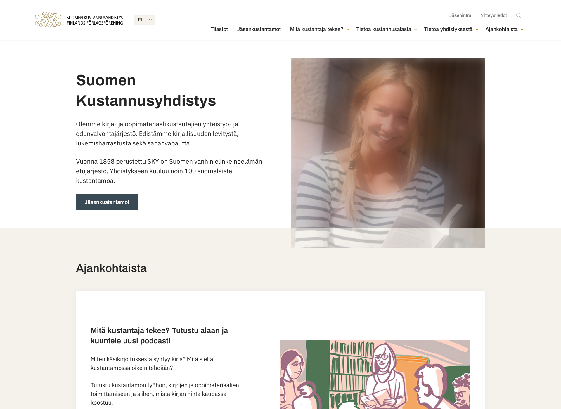 Screenshot for kustantajat.fi