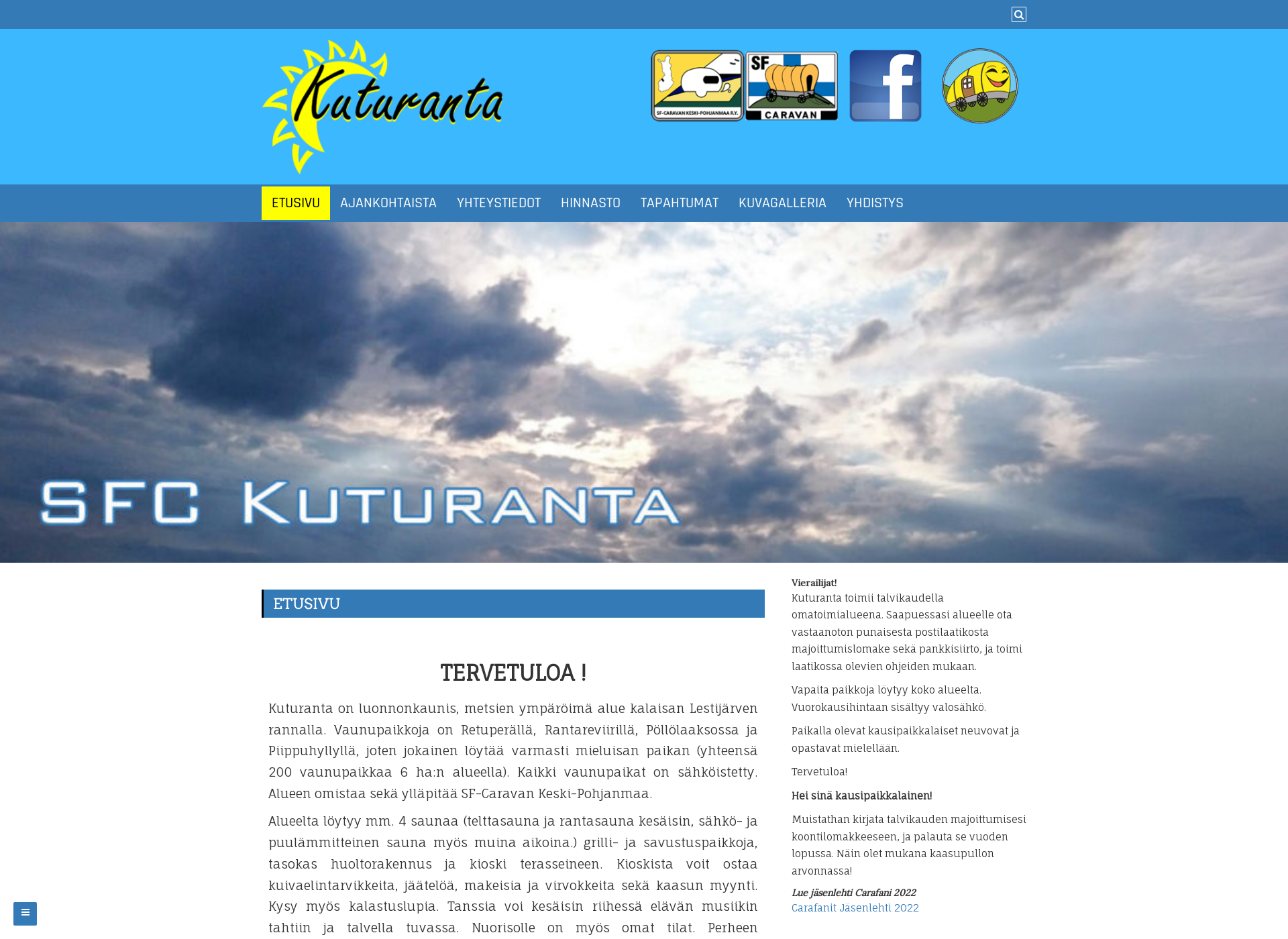 Skärmdump för kuturanta.fi