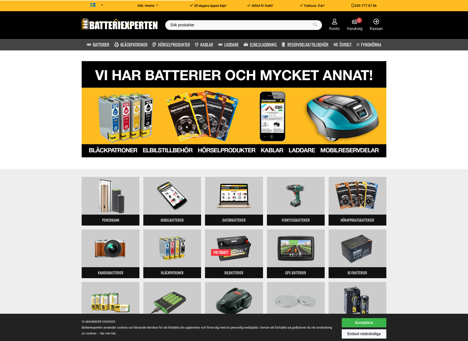 Screenshot for kuulolaitteenparistot.fi