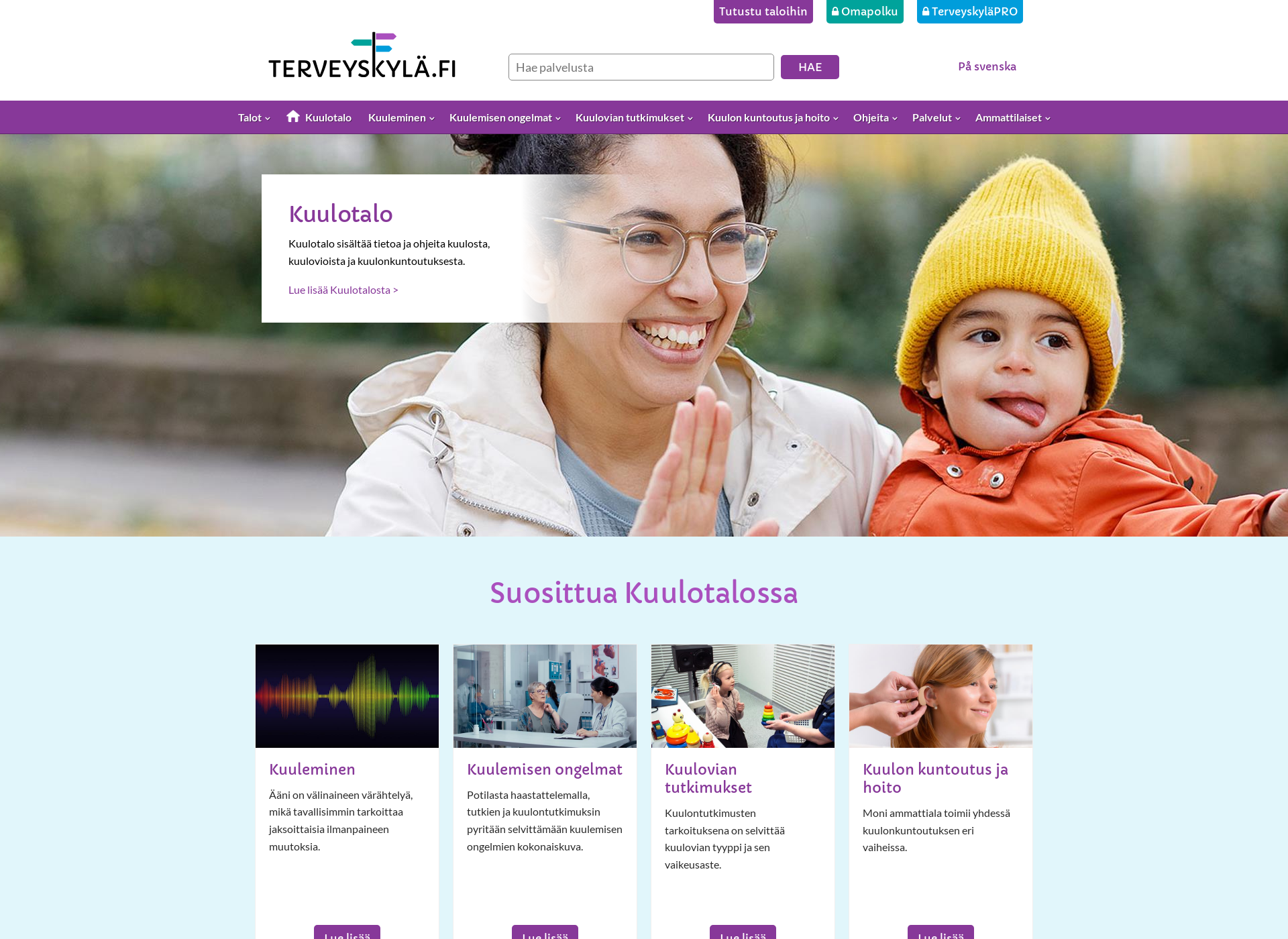 Screenshot for kuulotalo.fi