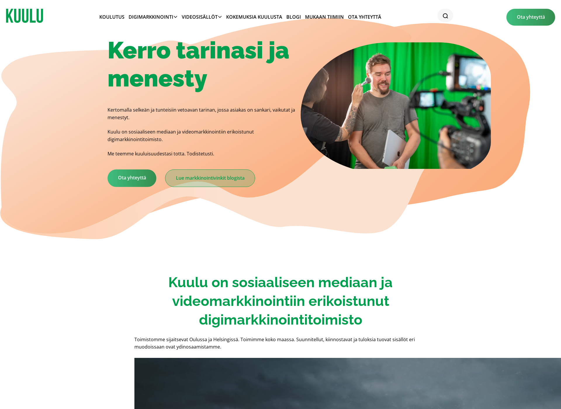 Skärmdump för kuulu.fi
