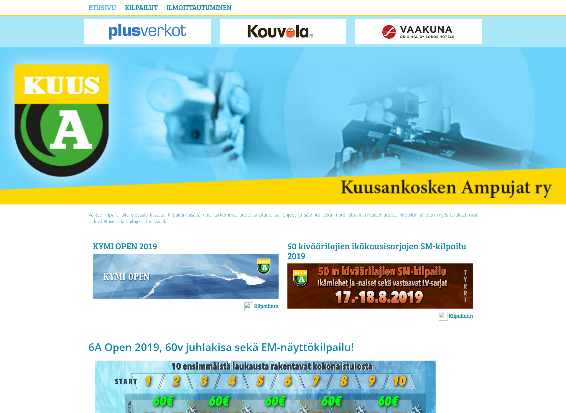 Screenshot for kuusaopen.fi