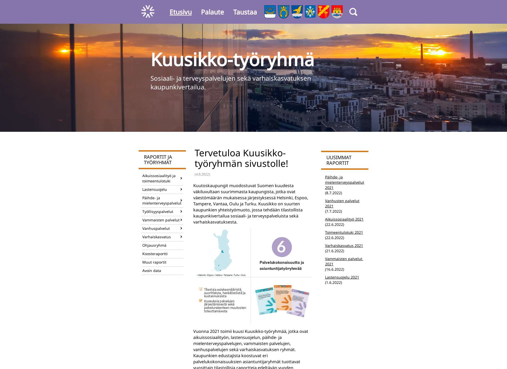 Screenshot for kuusikkokunnat.fi