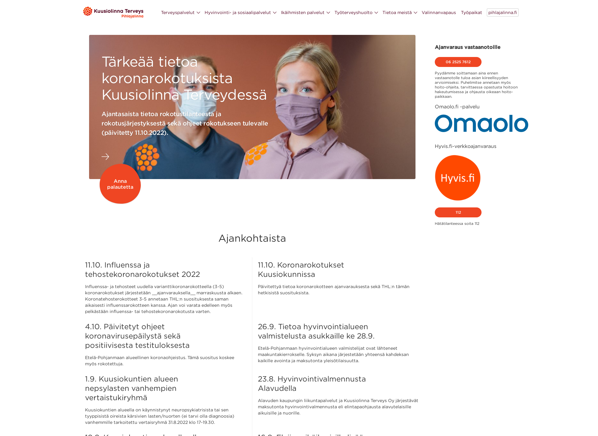 Screenshot for kuusiolinna.fi