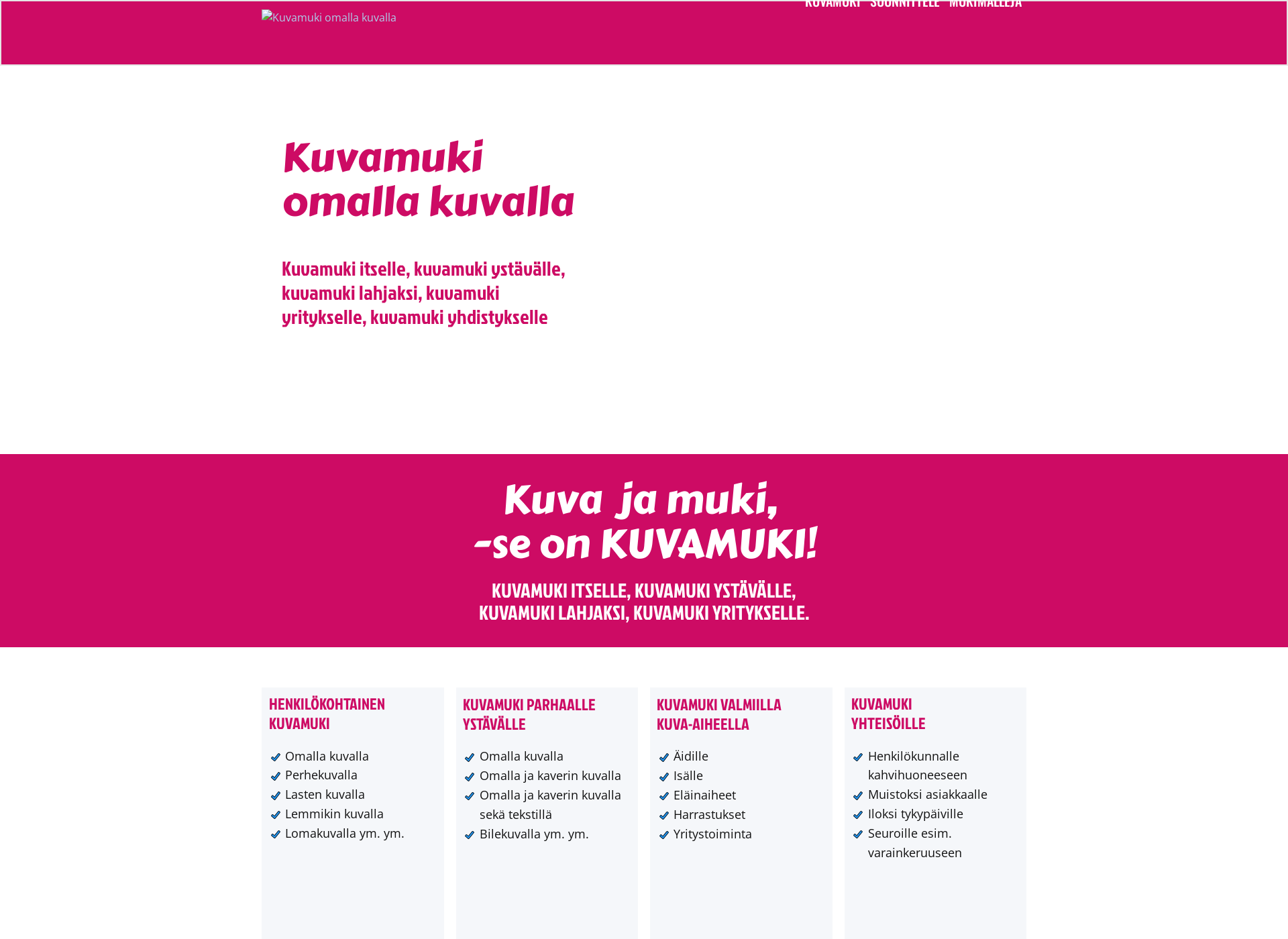 Skärmdump för kuvamukeja.fi