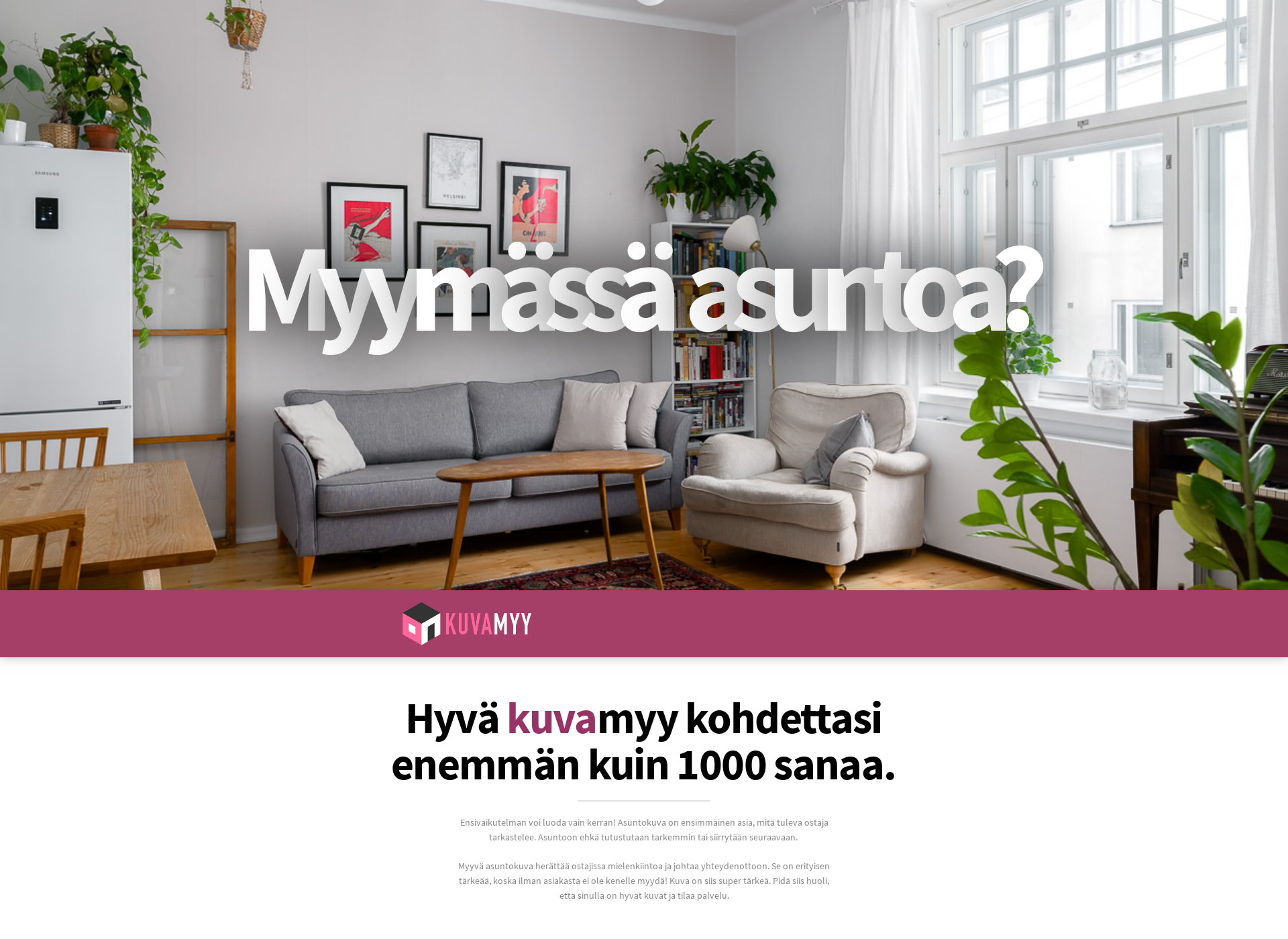 Skärmdump för kuvamyy.fi