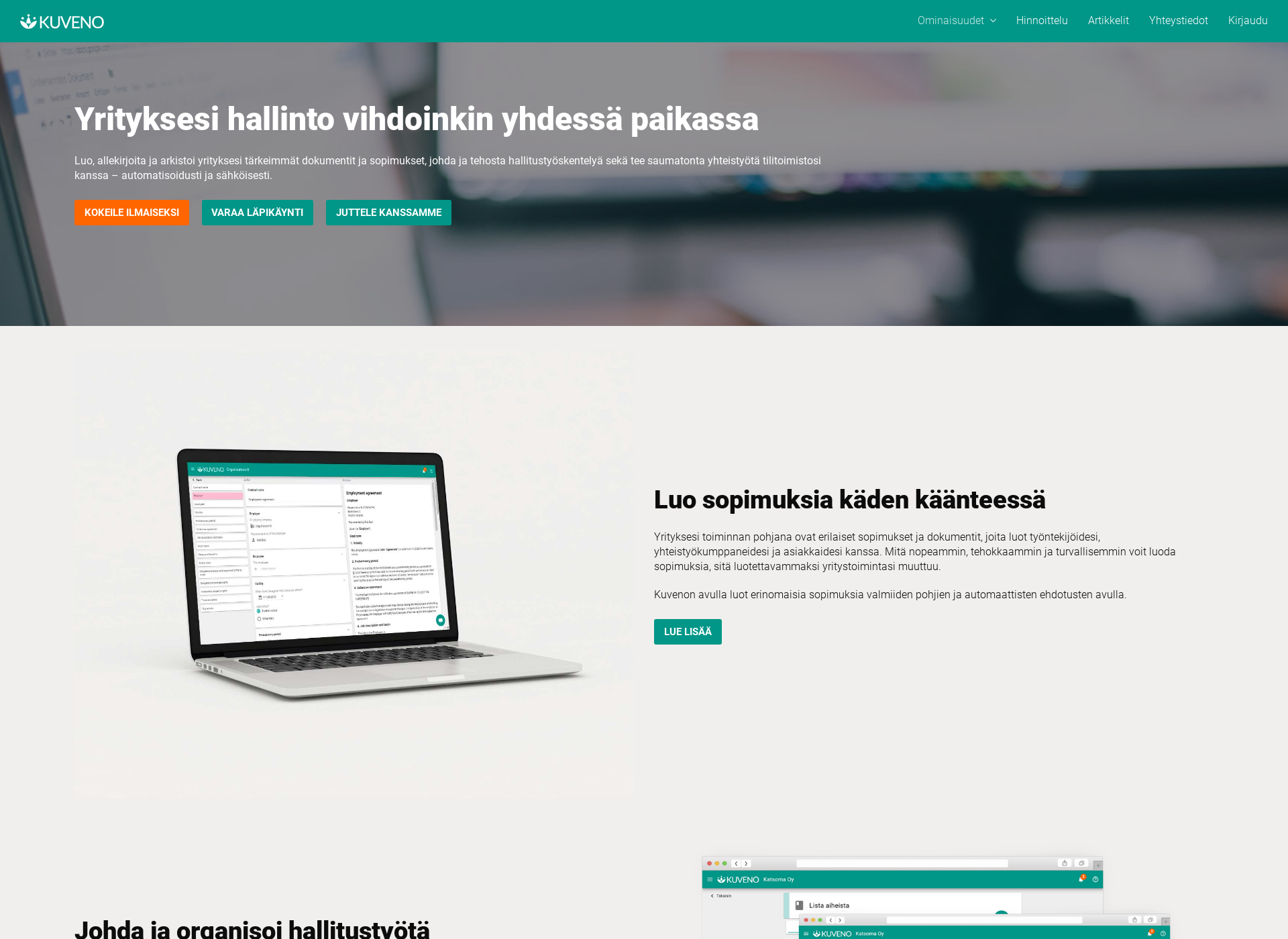 Screenshot for kuveno.fi