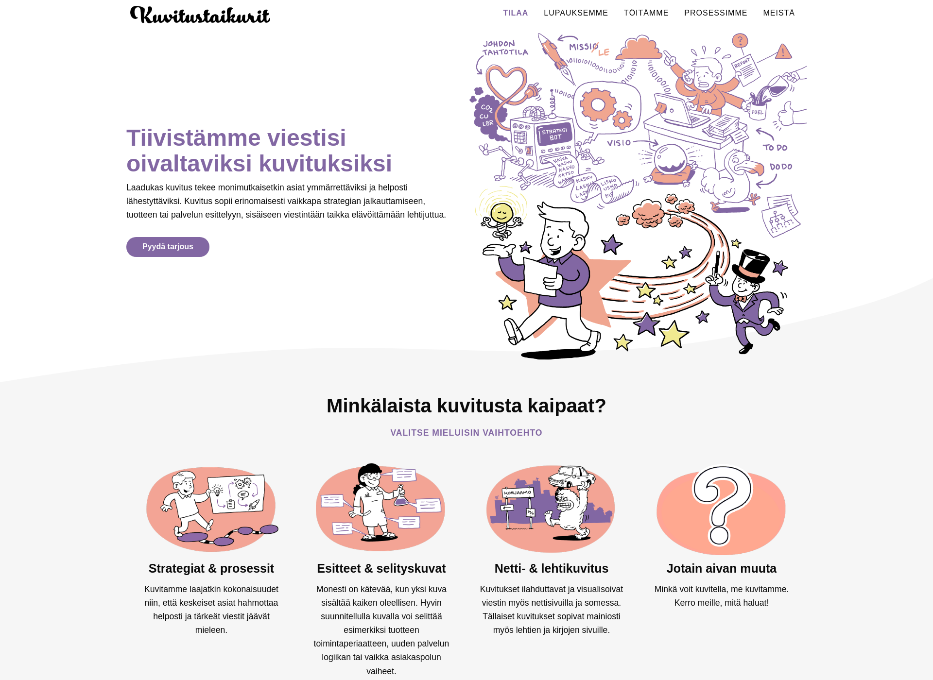 Screenshot for kuvitustaikurit.fi