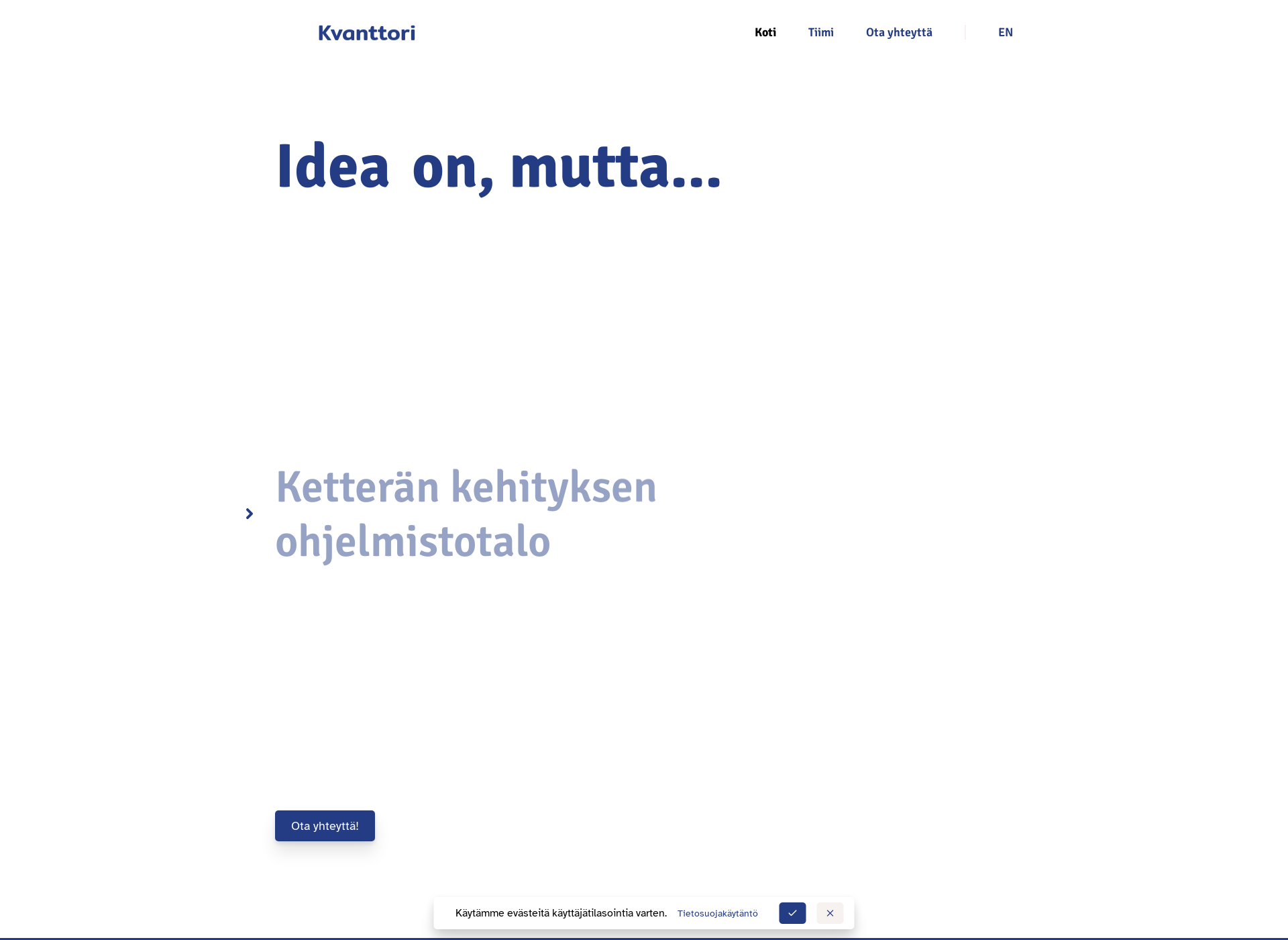 Skärmdump för kvanttori.fi