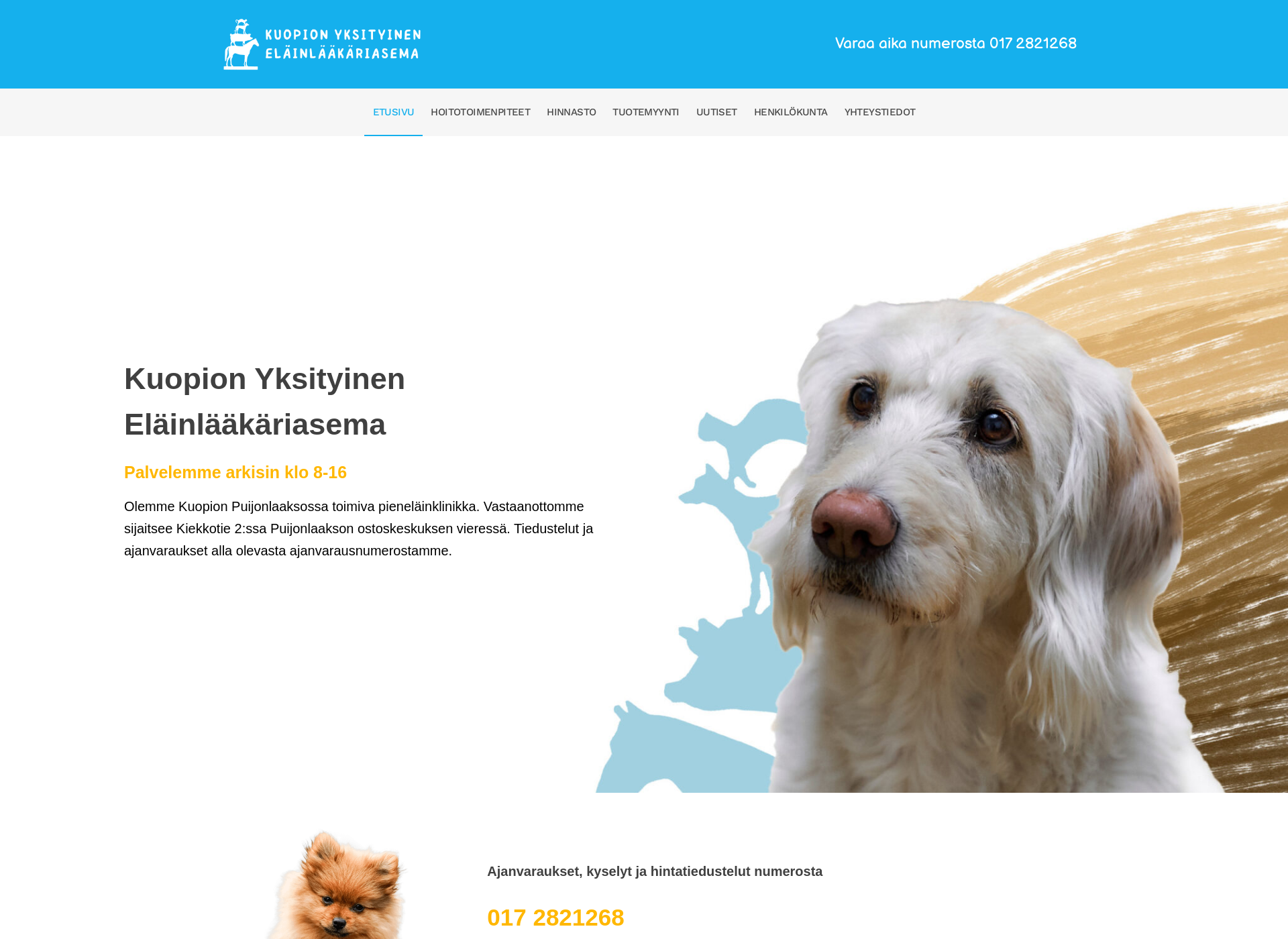 Skärmdump för kyea.fi