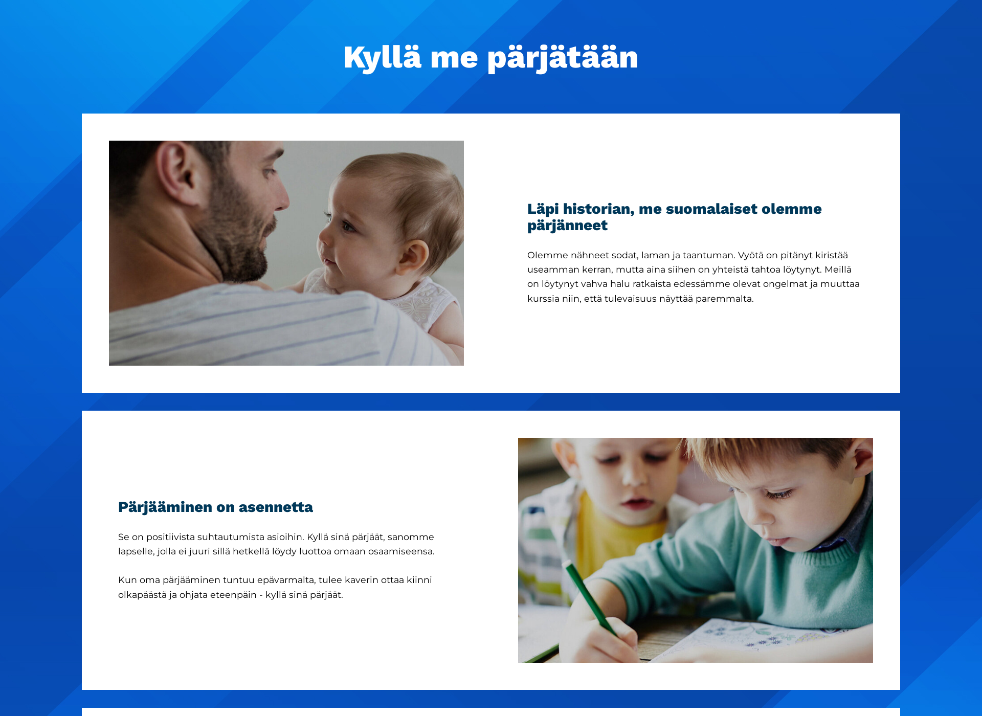 Screenshot for kyllämepärjätään.fi