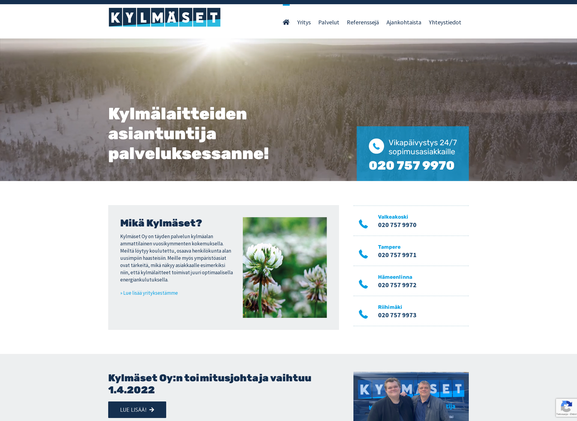 Skärmdump för kylmaset.fi