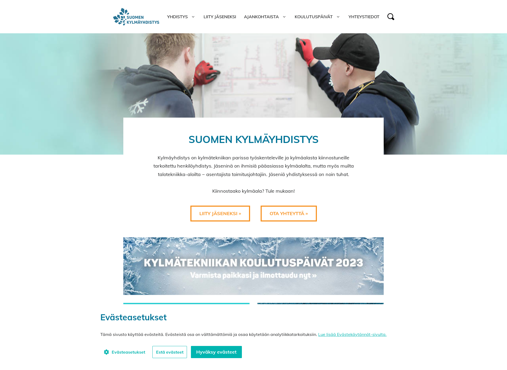 Skärmdump för kylmayhdistys.fi