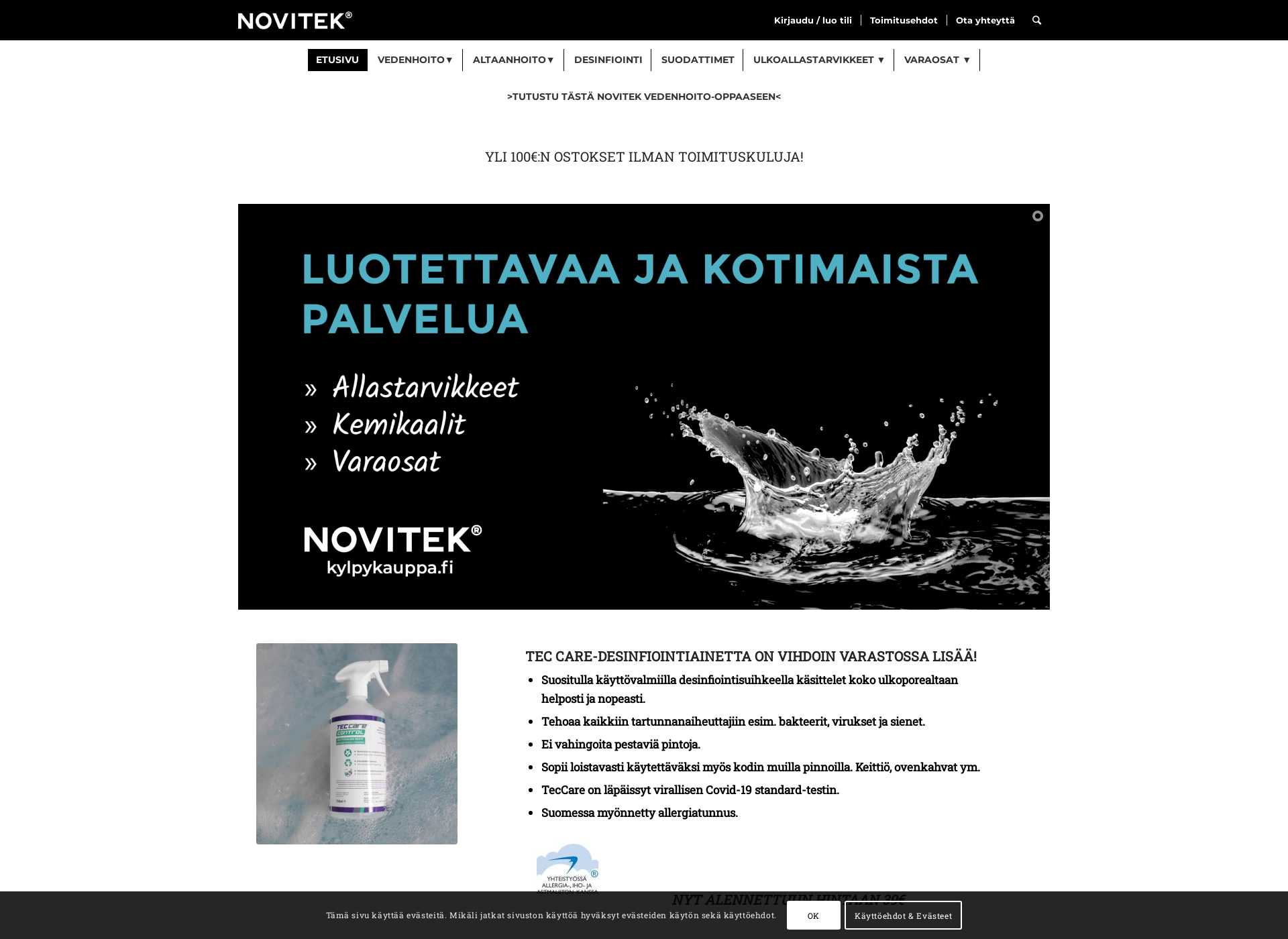 Skärmdump för kylpykauppa.fi