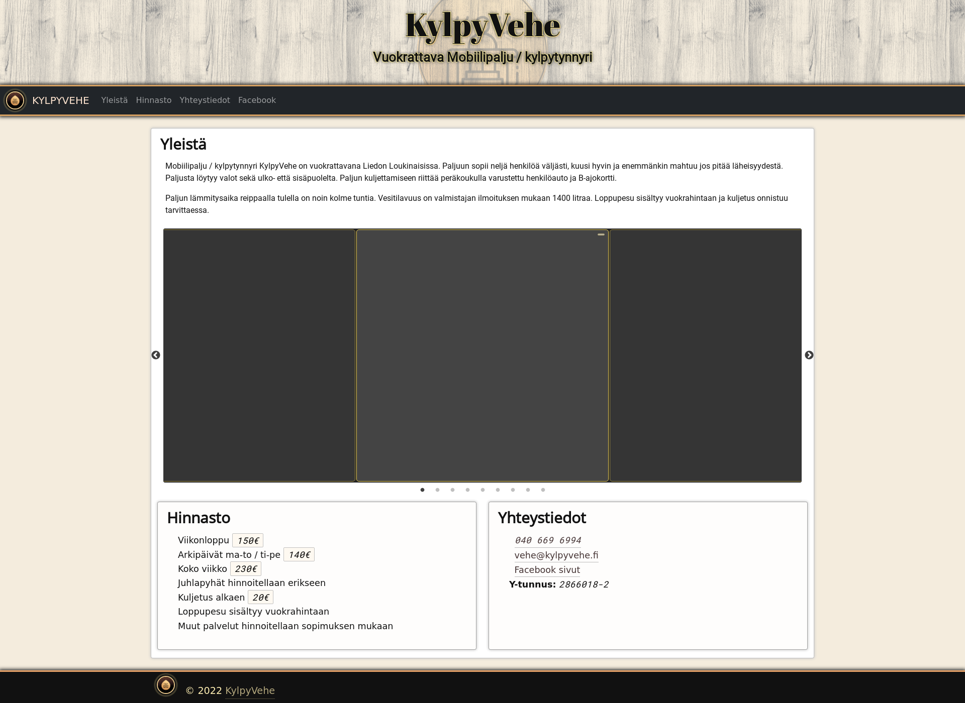 Screenshot for kylpyvehe.fi