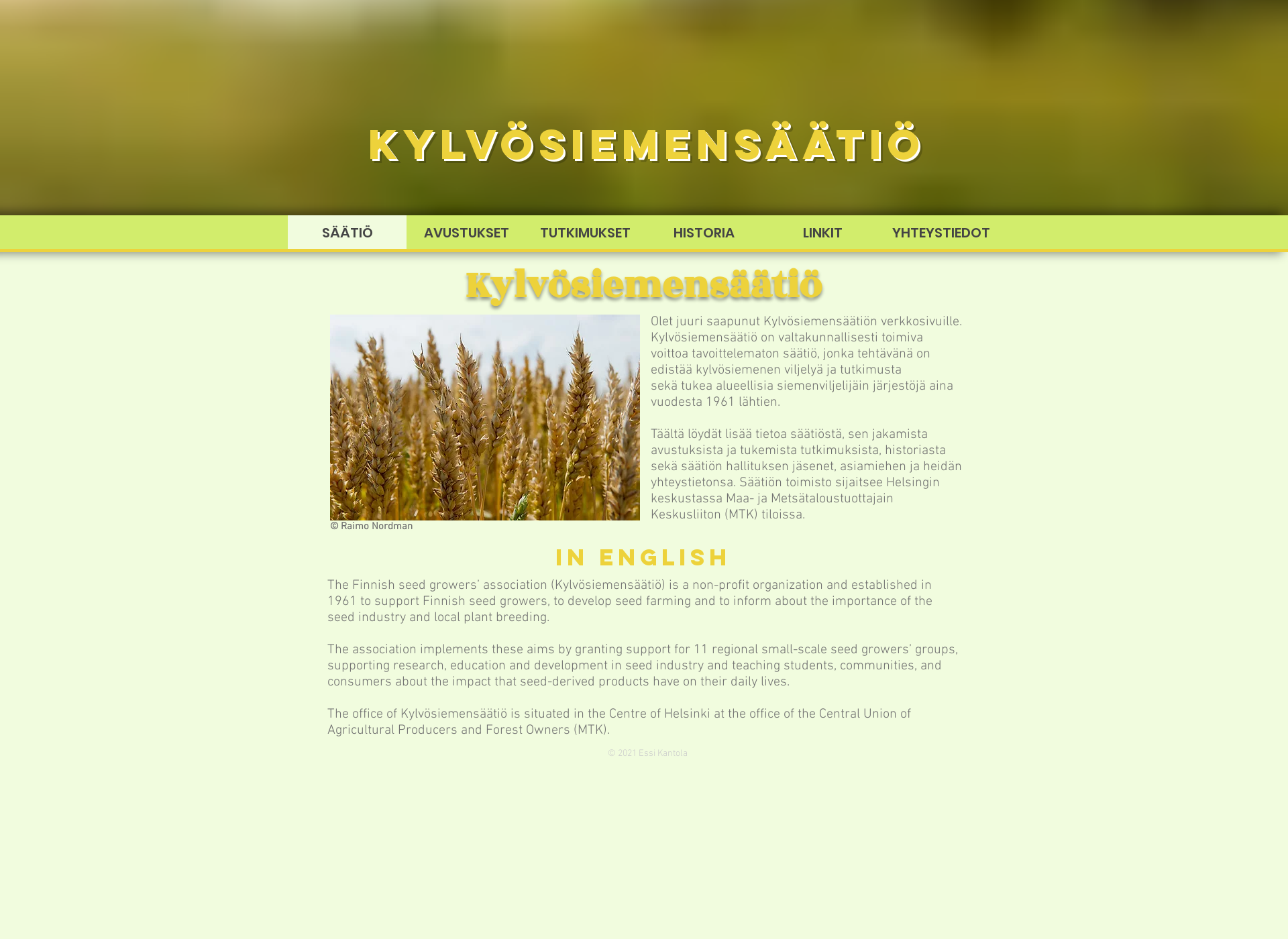 Screenshot for kylvosiemensaatio.fi