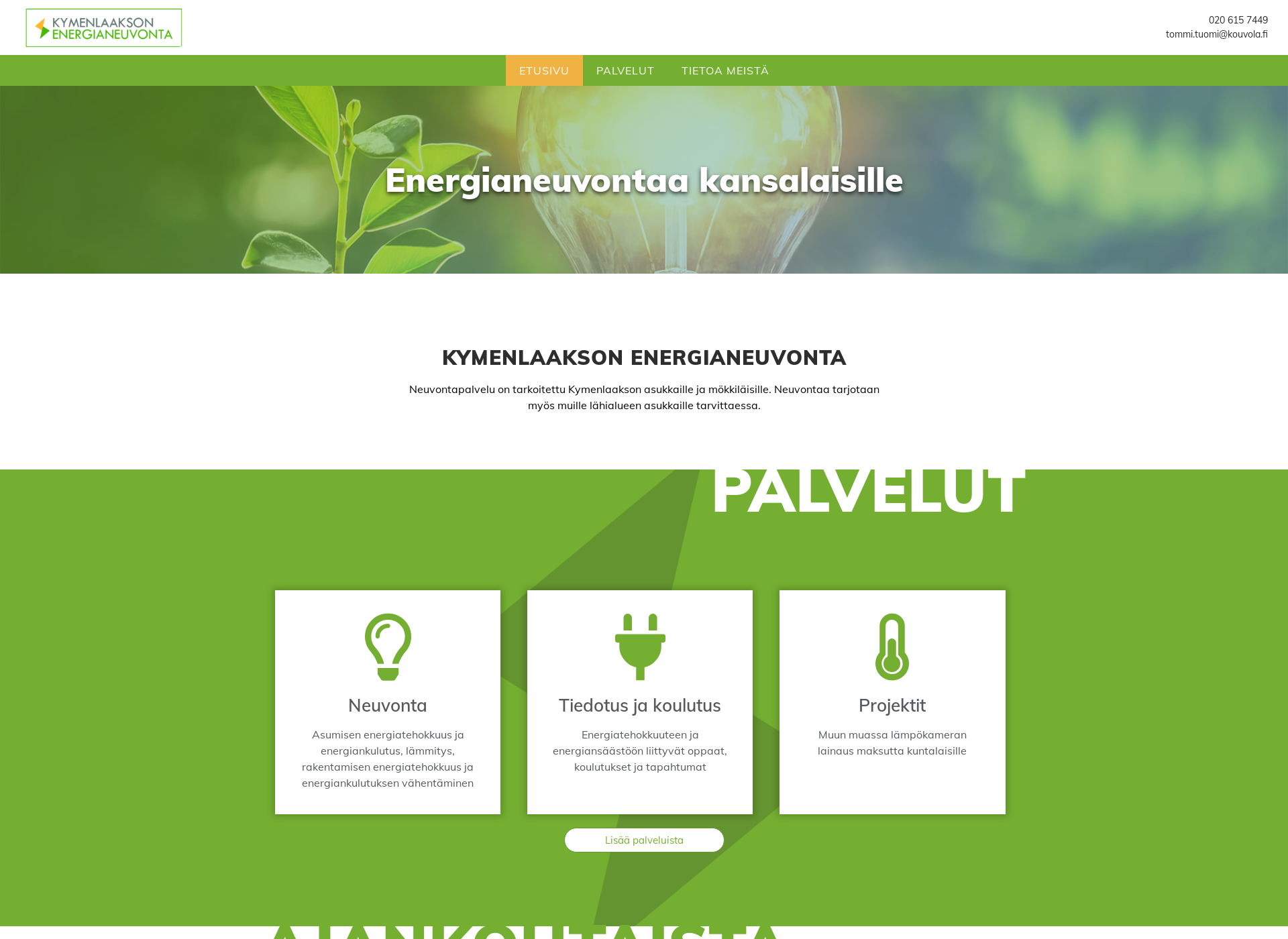 Screenshot for kymenlaaksonenergianeuvonta.fi