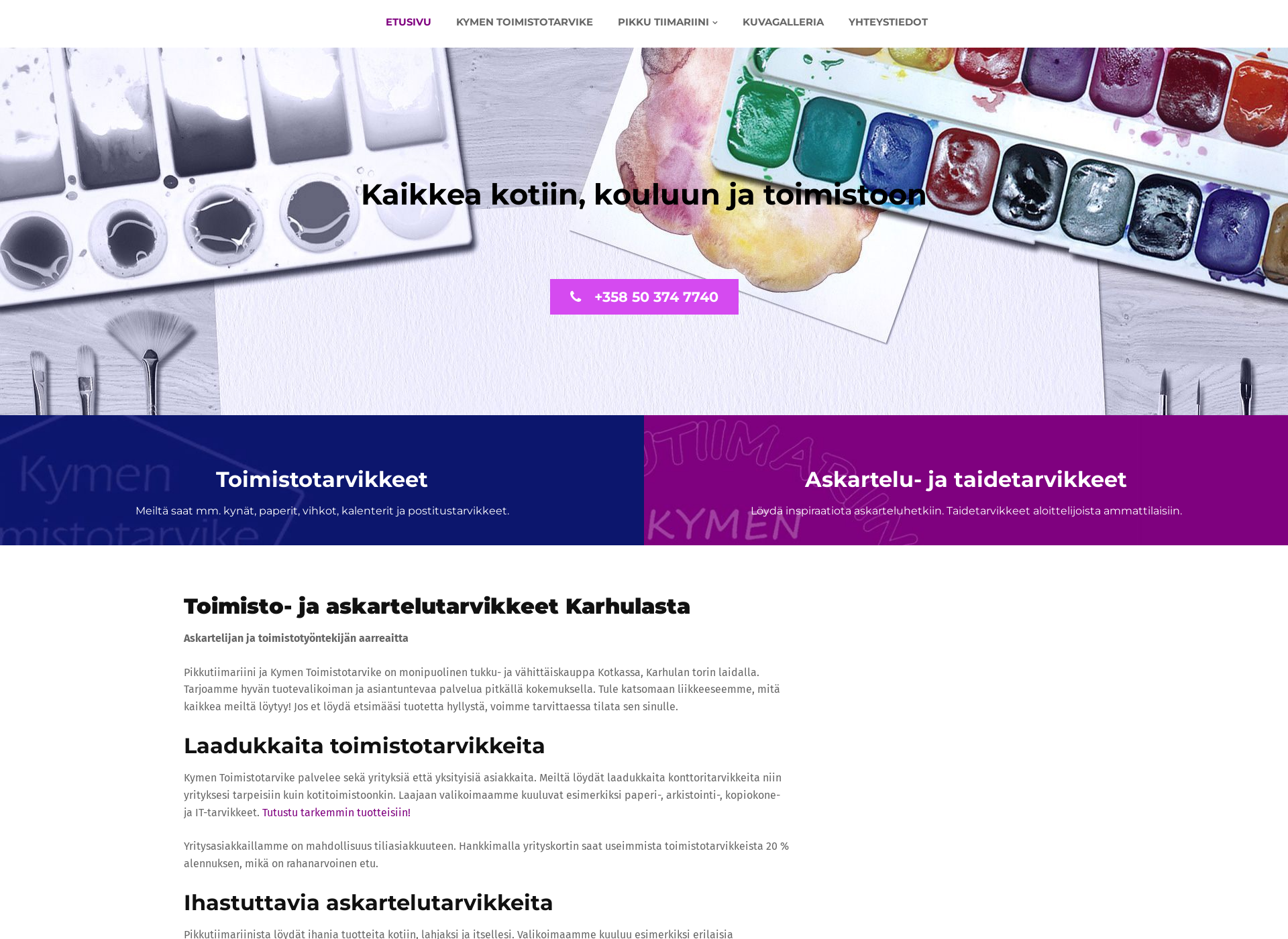 Screenshot for kymentoimistotarvike.fi