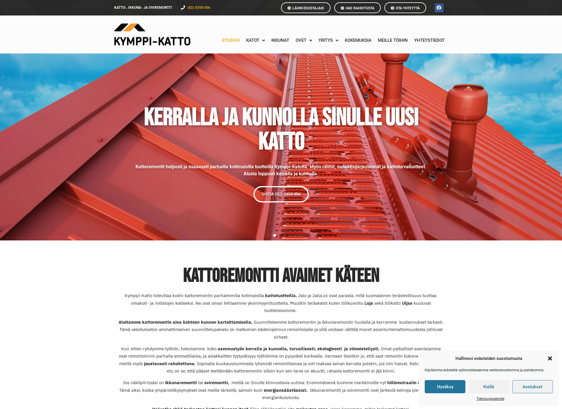 Screenshot for kymppikatto.fi