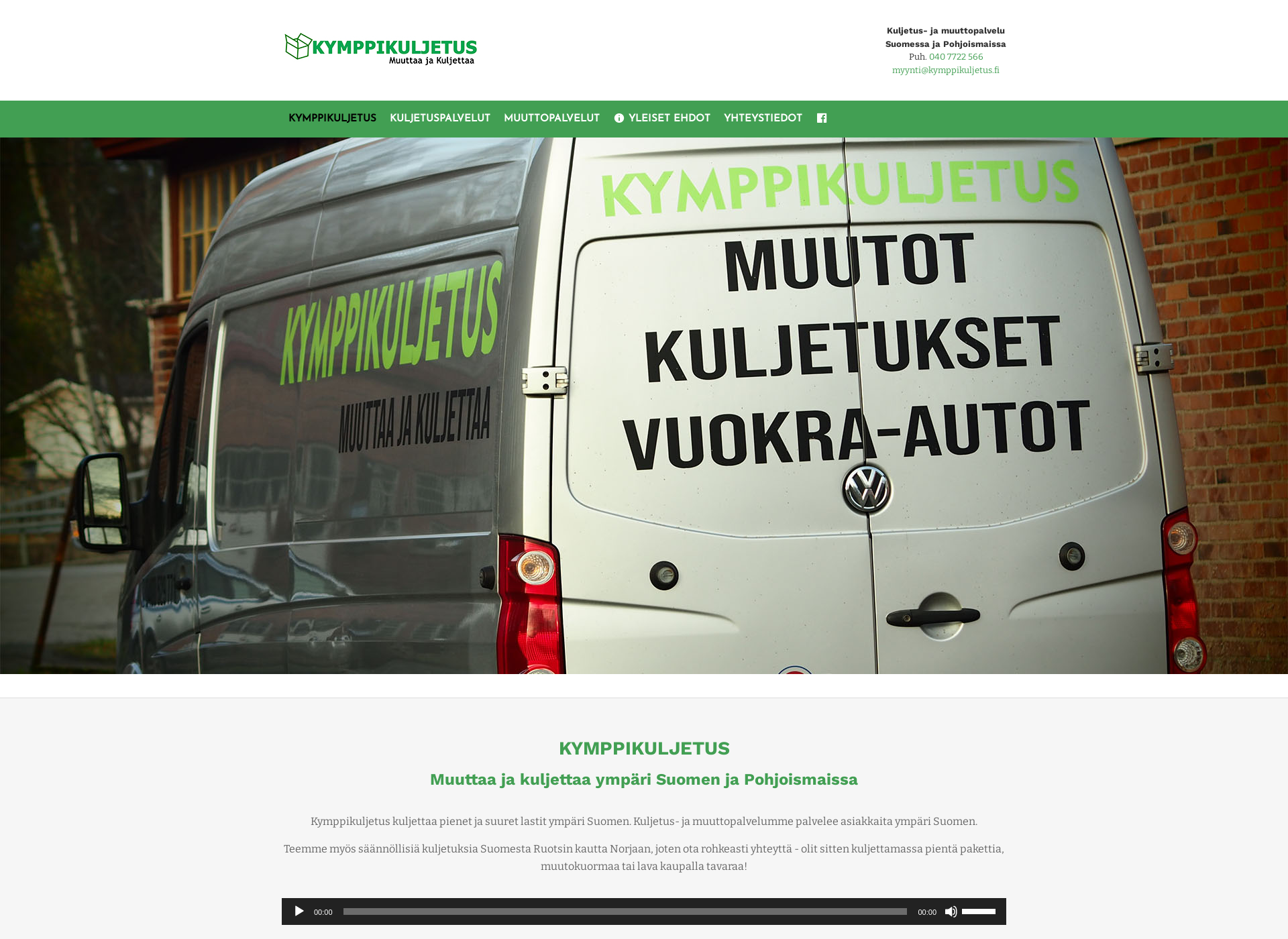 Screenshot for kymppikuljetus.fi