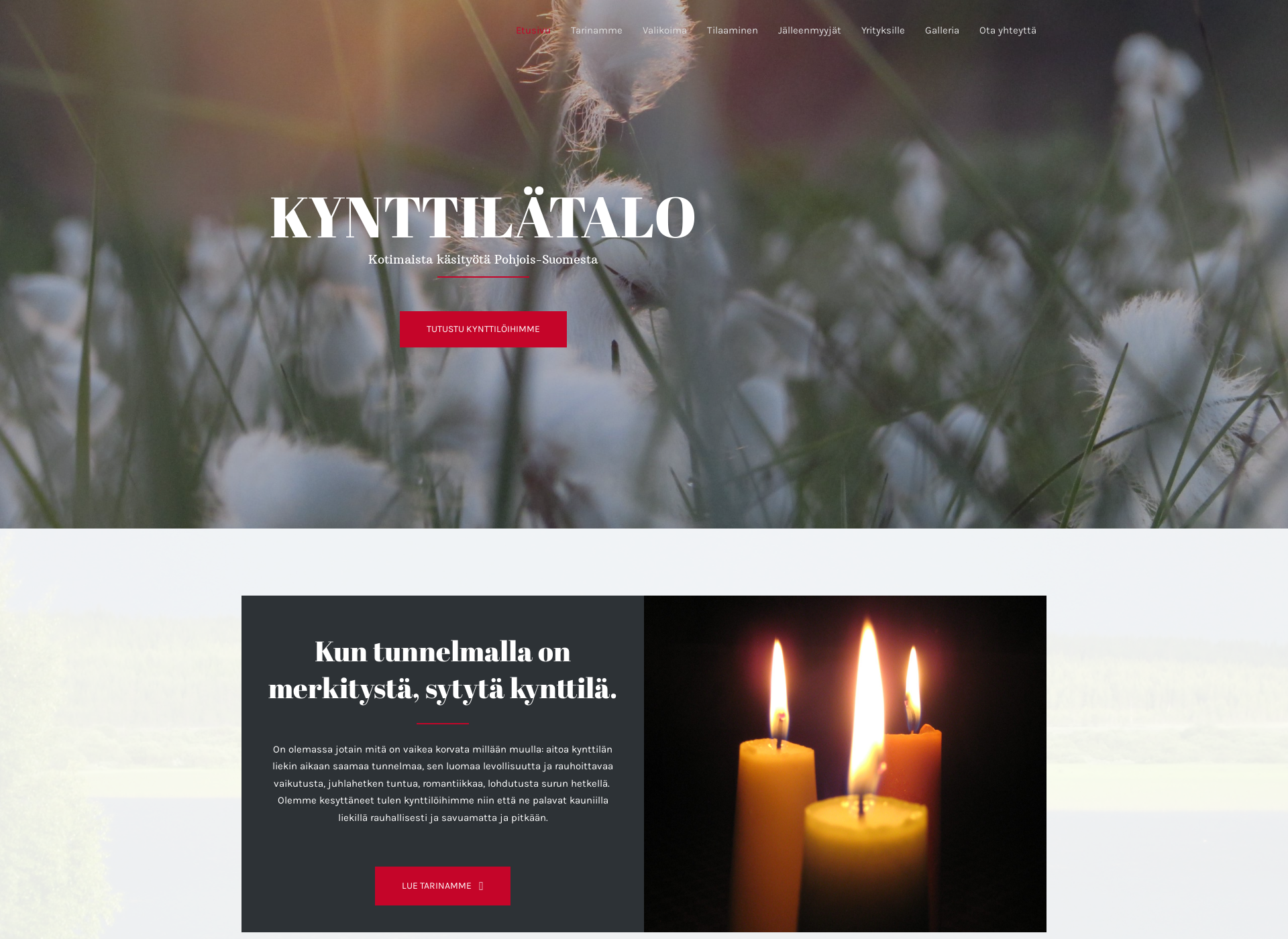 Screenshot for kynttilatalo.fi