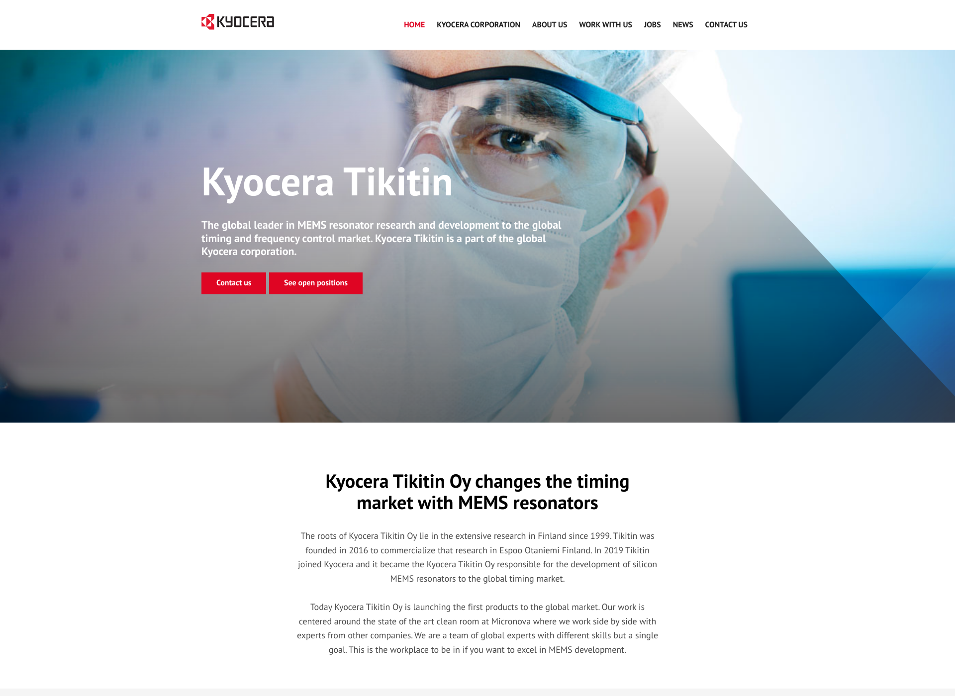 Screenshot for kyocera-tikitin.com