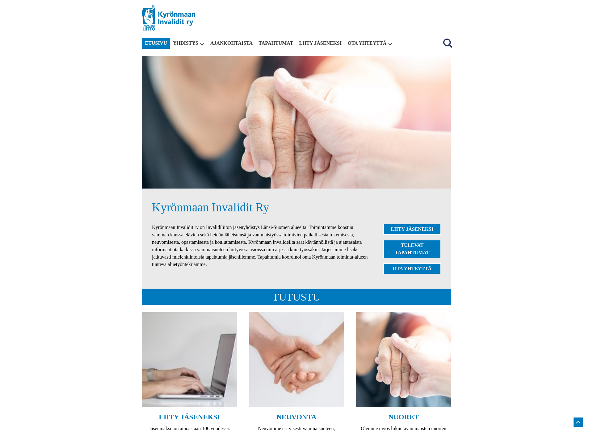 Screenshot for kyronmaaninvalidit.fi