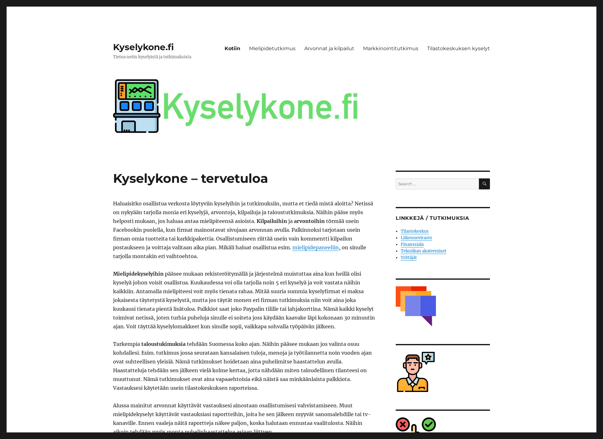 Screenshot for kyselykone.fi