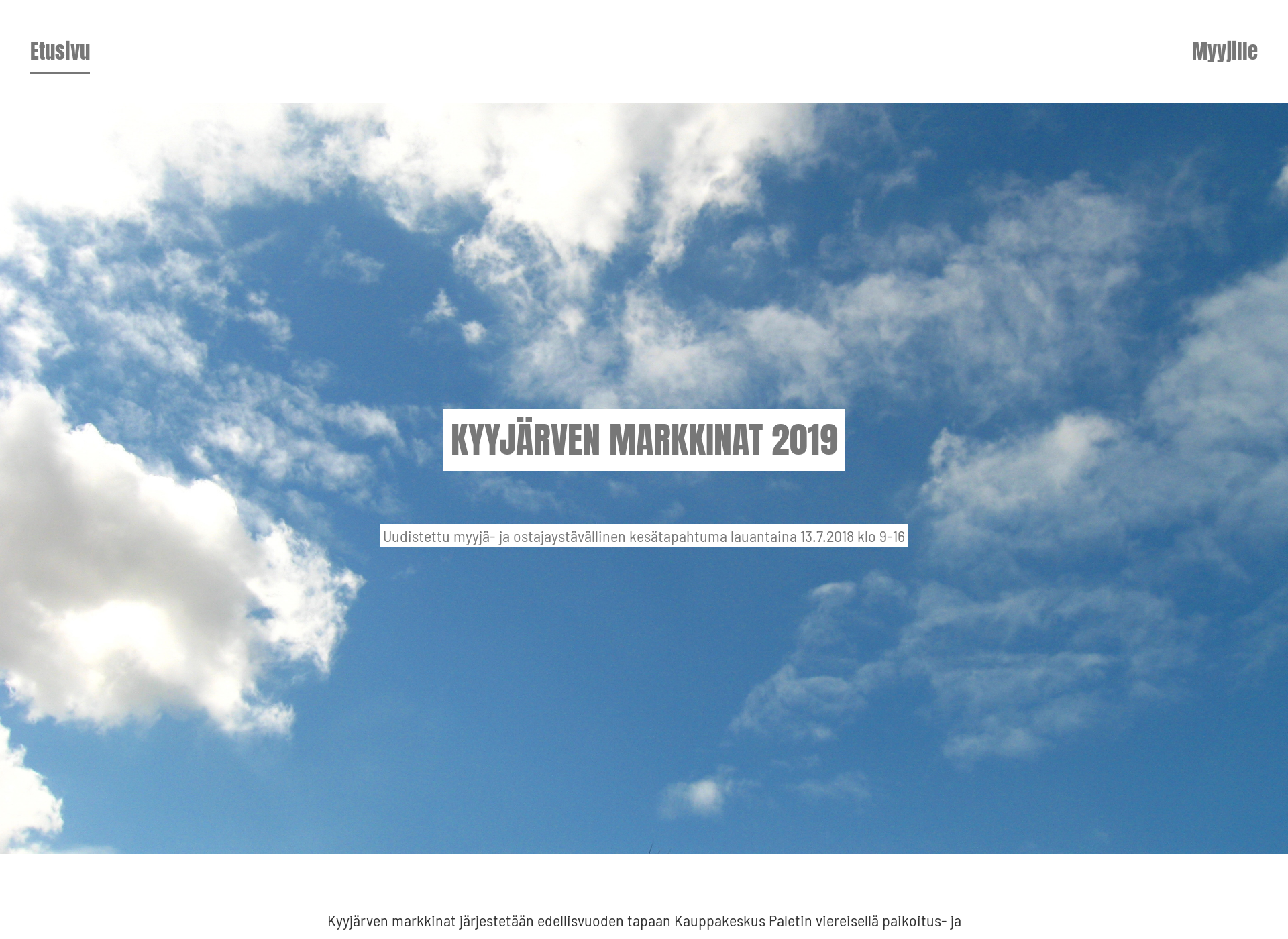 Screenshot for kyyjarvenmarkkinat.fi