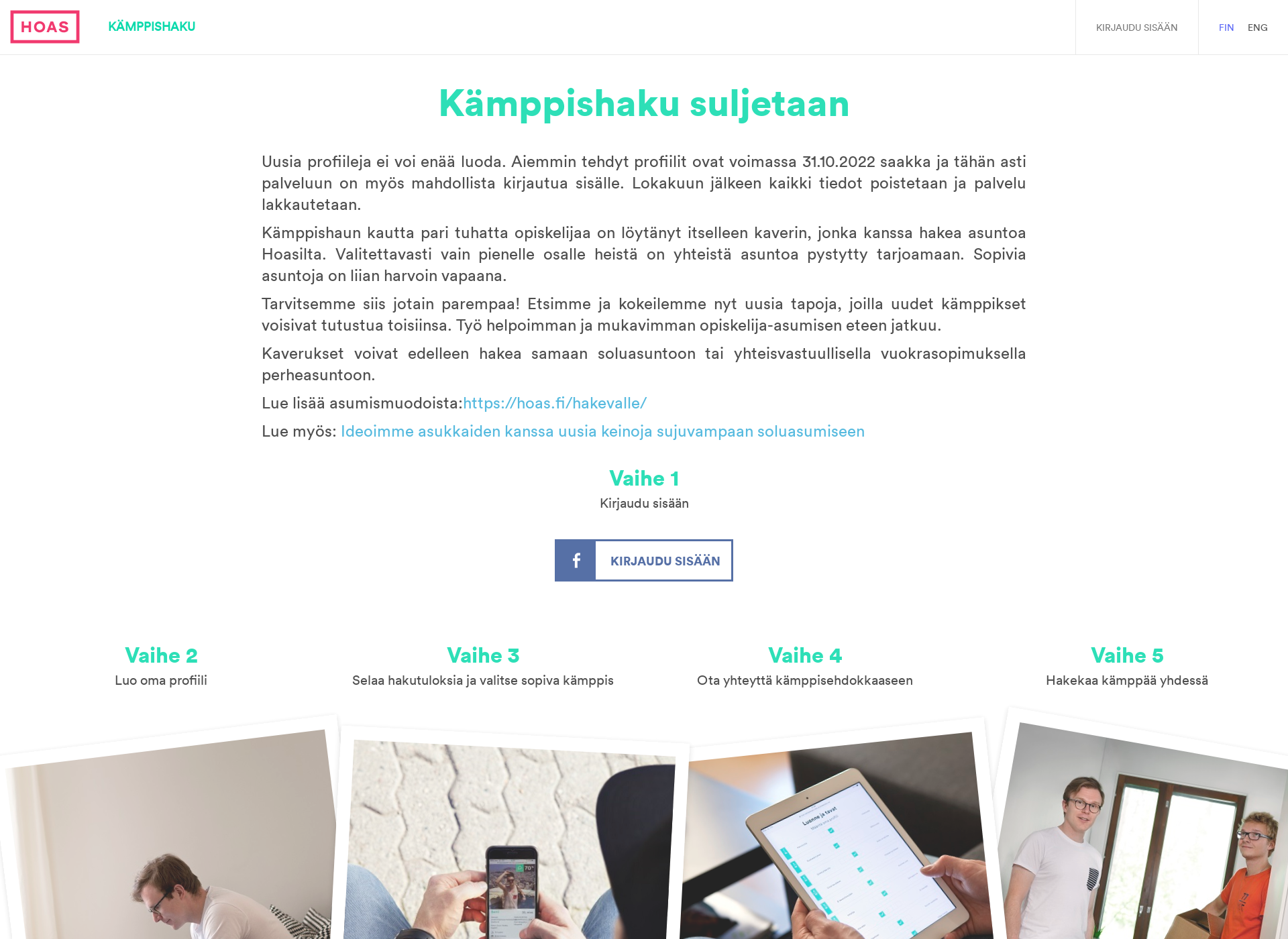 Screenshot for kämppishaku.fi